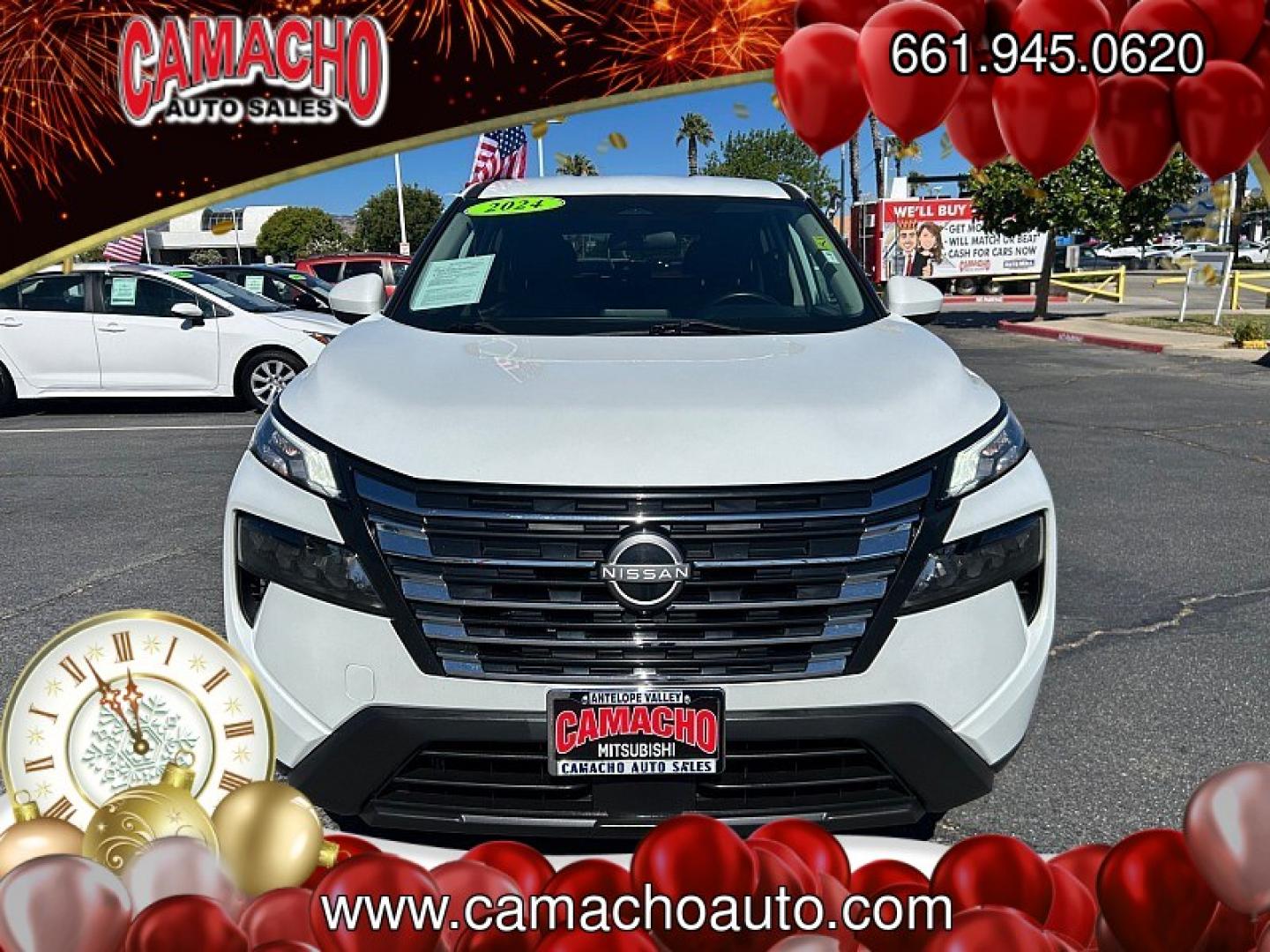 2024 White Nissan Rogue (5N1BT3BA5RC) with an 3-Cyl Turbo 1.5 Liter engine, Automatic CVT transmission, located at 412 Auto Vista Drive, Palmdale, CA, 93551, (661) 945-0620, 34.592636, -118.136681- Photo#1