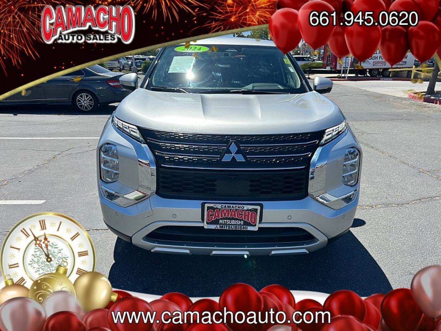 2024 Silver Mitsubishi Outlander (JA4J3VA80RZ) with an 4-Cyl 2.5 Liter engine, Automatic CVT transmission, located at 412 Auto Vista Drive, Palmdale, CA, 93551, (661) 945-0620, 34.592636, -118.136681- Photo#1