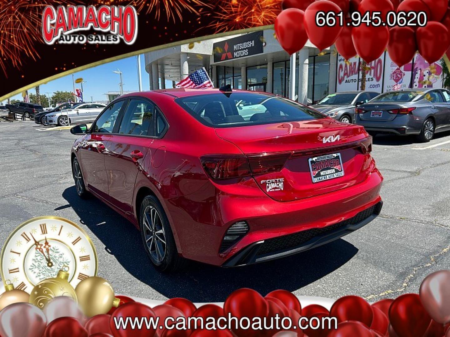 2023 Red Kia Forte (3KPF24AD6PE) with an 4-Cyl 2.0 Liter engine, Automatic IVT transmission, located at 412 Auto Vista Drive, Palmdale, CA, 93551, (661) 945-0620, 34.592636, -118.136681- Photo#4