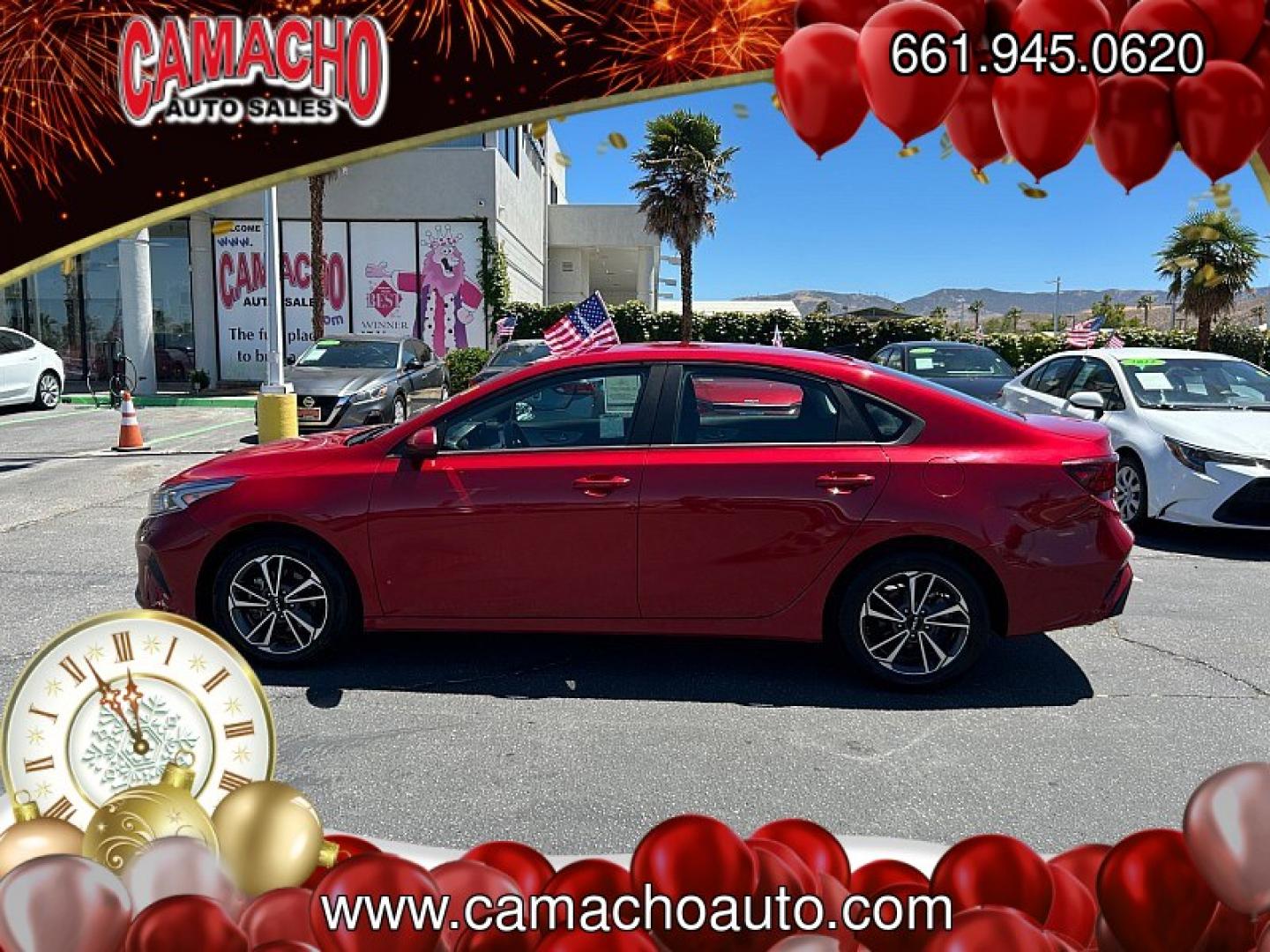 2023 Red Kia Forte (3KPF24AD6PE) with an 4-Cyl 2.0 Liter engine, Automatic IVT transmission, located at 412 Auto Vista Drive, Palmdale, CA, 93551, (661) 945-0620, 34.592636, -118.136681- Photo#5