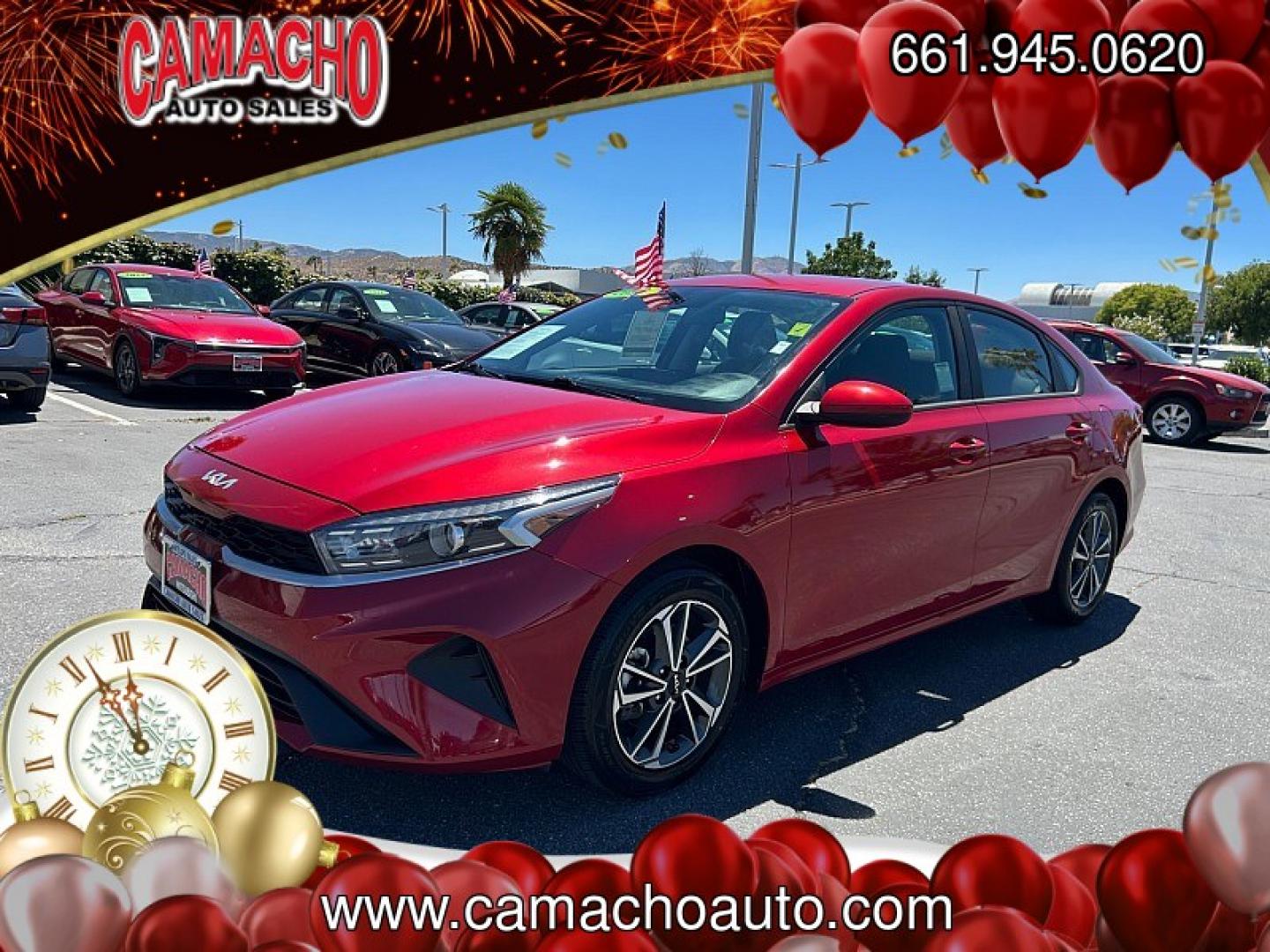 2023 Red Kia Forte (3KPF24AD6PE) with an 4-Cyl 2.0 Liter engine, Automatic IVT transmission, located at 412 Auto Vista Drive, Palmdale, CA, 93551, (661) 945-0620, 34.592636, -118.136681- Photo#6