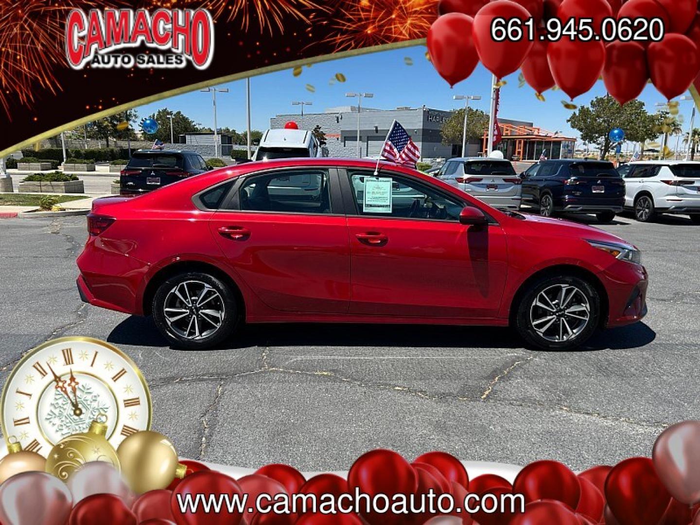 2023 Red Kia Forte (3KPF24AD6PE) with an 4-Cyl 2.0 Liter engine, Automatic IVT transmission, located at 412 Auto Vista Drive, Palmdale, CA, 93551, (661) 945-0620, 34.592636, -118.136681- Photo#7