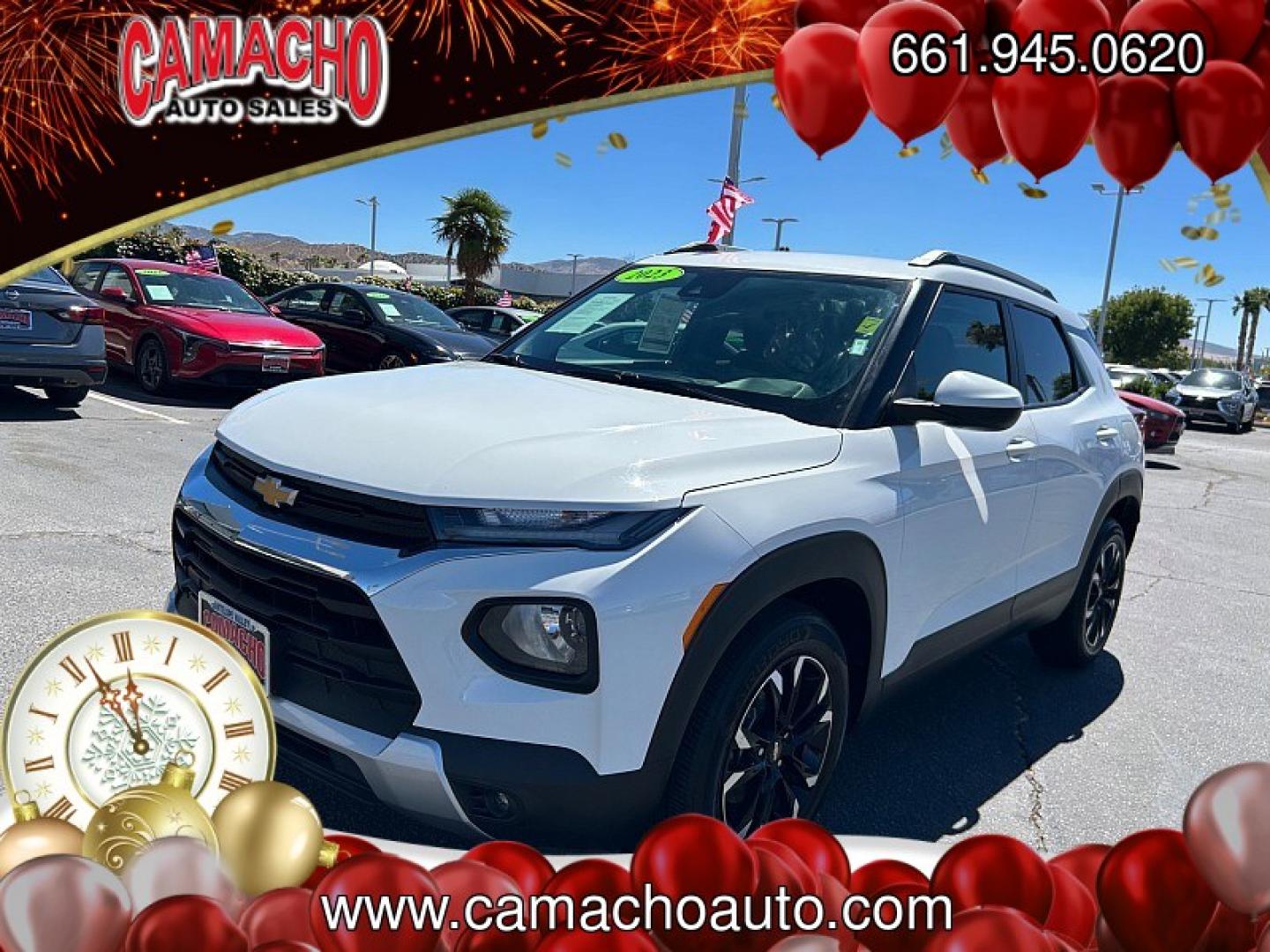 2023 WHITE Chevrolet Trailblazer (KL79MPS28PB) with an 4-Cyl 1.2 Liter engine, Automatic CVT transmission, located at 412 Auto Vista Drive, Palmdale, CA, 93551, (661) 945-0620, 34.592636, -118.136681- Photo#2