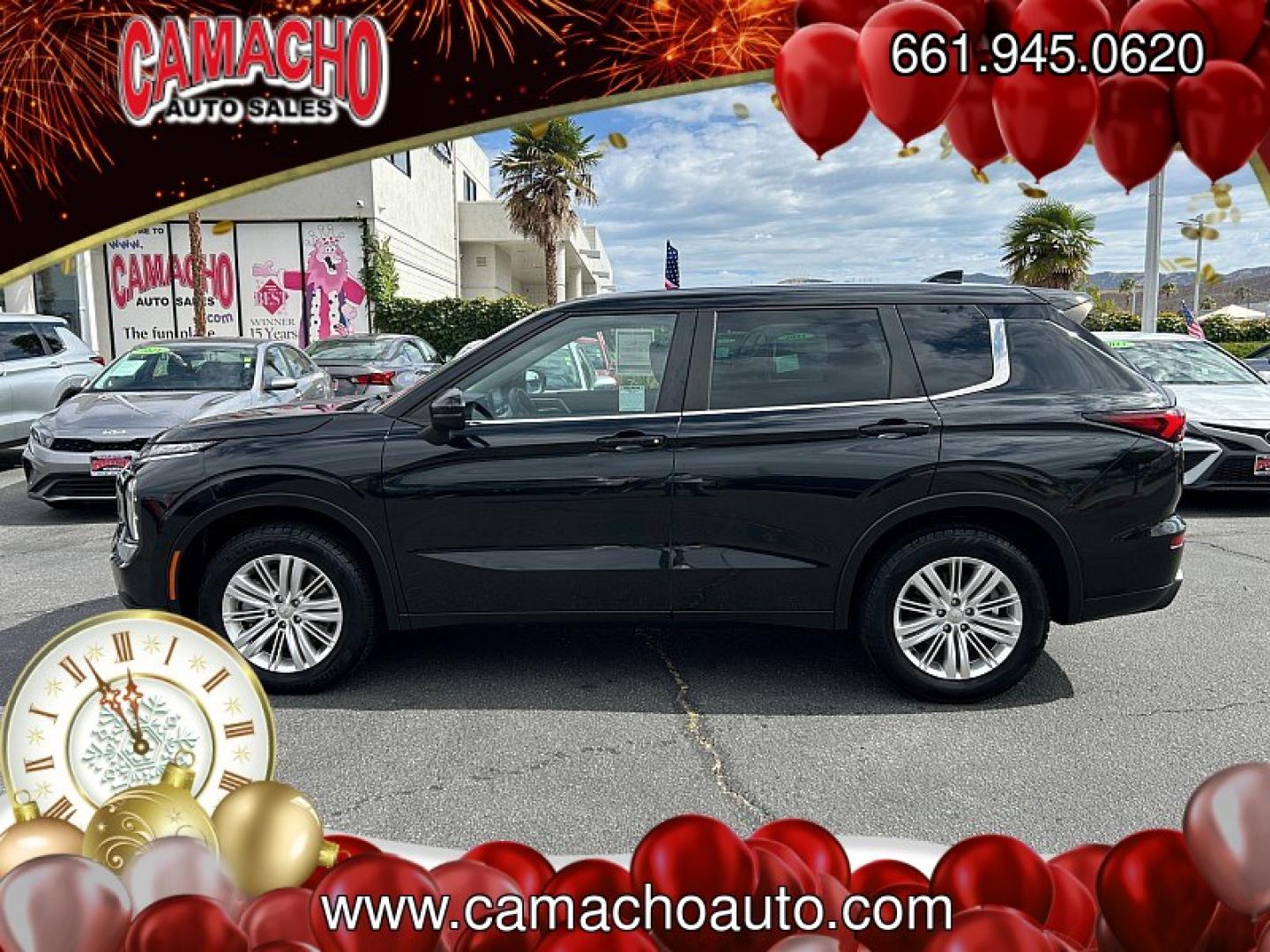 2023 Black Mitsubishi Outlander (JA4J3TA84PZ) with an 4-Cyl 2.5 Liter engine, Automatic CVT transmission, located at 412 Auto Vista Drive, Palmdale, CA, 93551, (661) 945-0620, 34.592636, -118.136681- Photo#7