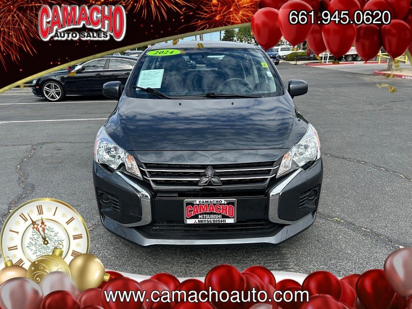 2024 Gray Mitsubishi Mirage (ML32AUHJ7RH) with an 3-Cyl 1.2 Liter engine, Automatic CVT transmission, located at 412 Auto Vista Drive, Palmdale, CA, 93551, (661) 945-0620, 34.592636, -118.136681- Photo#1