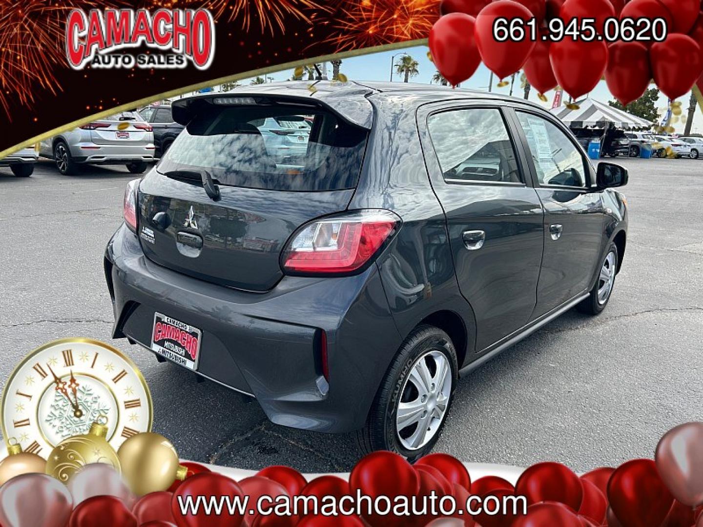 2024 Gray Mitsubishi Mirage (ML32AUHJ7RH) with an 3-Cyl 1.2 Liter engine, Automatic CVT transmission, located at 412 Auto Vista Drive, Palmdale, CA, 93551, (661) 945-0620, 34.592636, -118.136681- Photo#2
