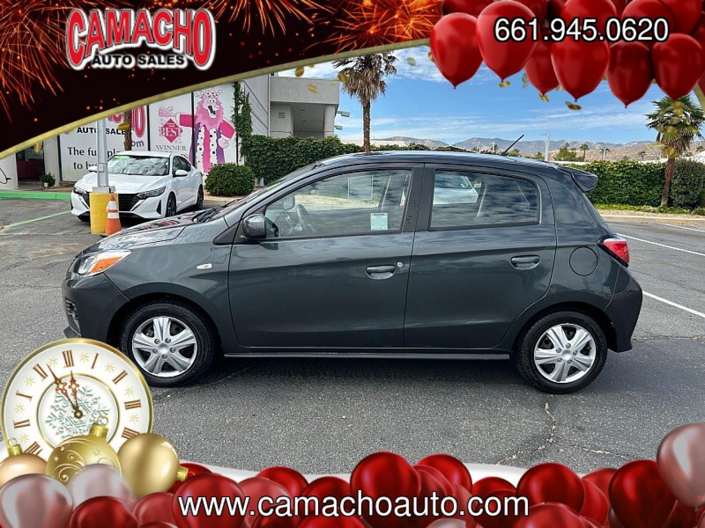 2024 Gray Mitsubishi Mirage (ML32AUHJ7RH) with an 3-Cyl 1.2 Liter engine, Automatic CVT transmission, located at 412 Auto Vista Drive, Palmdale, CA, 93551, (661) 945-0620, 34.592636, -118.136681- Photo#5