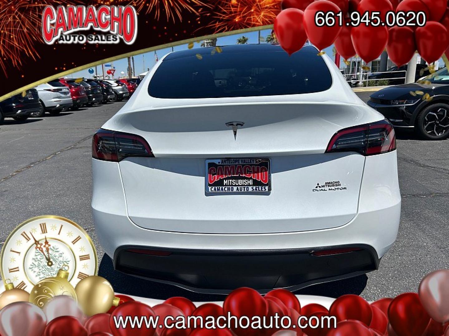 2023 White Tesla Model Y (7SAYGDEE2PF) with an Dual AC Electric Motors engine, Single-Speed Fixed Gear transmission, located at 412 Auto Vista Drive, Palmdale, CA, 93551, (661) 945-0620, 34.592636, -118.136681- Photo#3