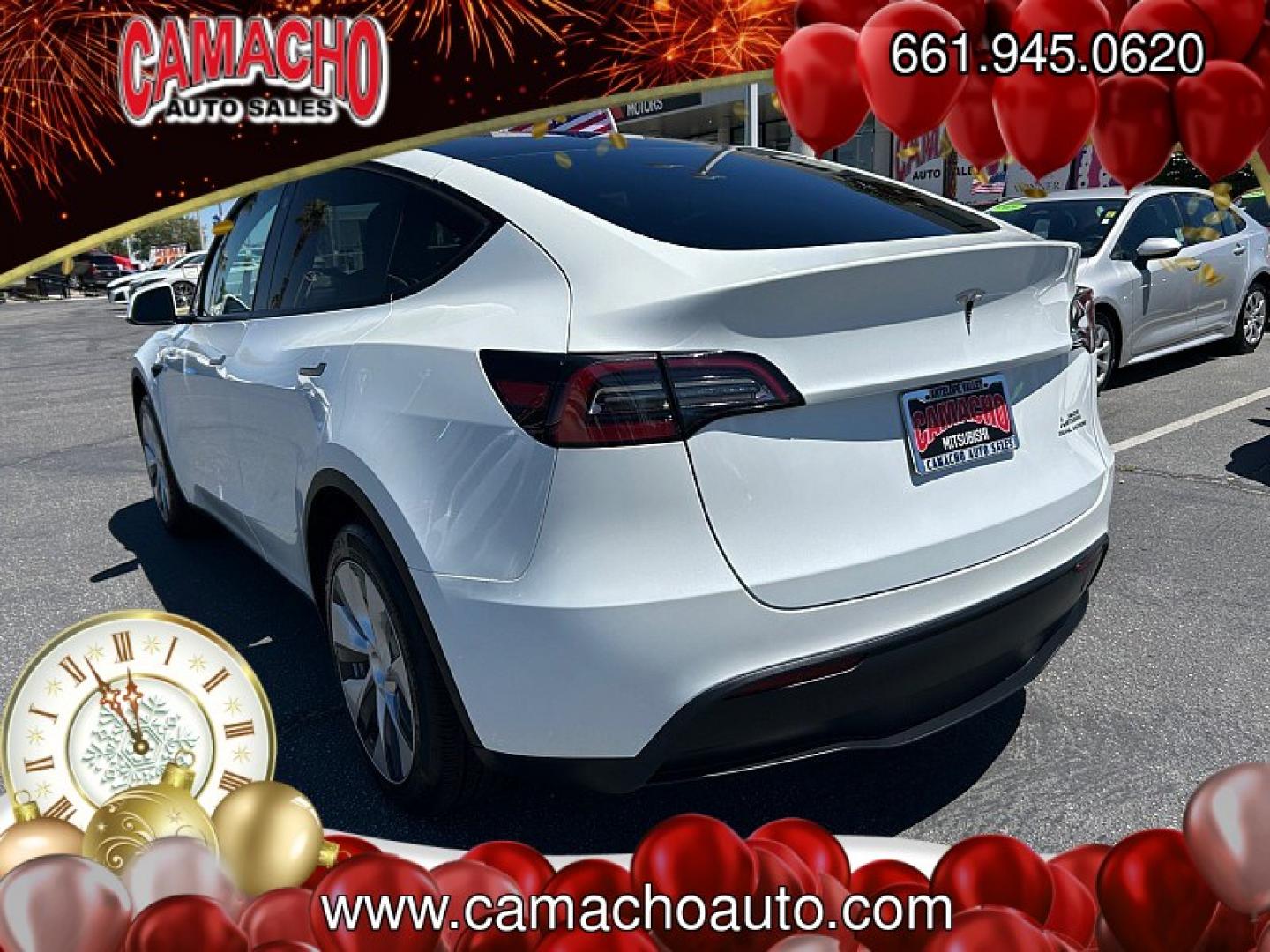 2023 White Tesla Model Y (7SAYGDEE2PF) with an Dual AC Electric Motors engine, Single-Speed Fixed Gear transmission, located at 412 Auto Vista Drive, Palmdale, CA, 93551, (661) 945-0620, 34.592636, -118.136681- Photo#4