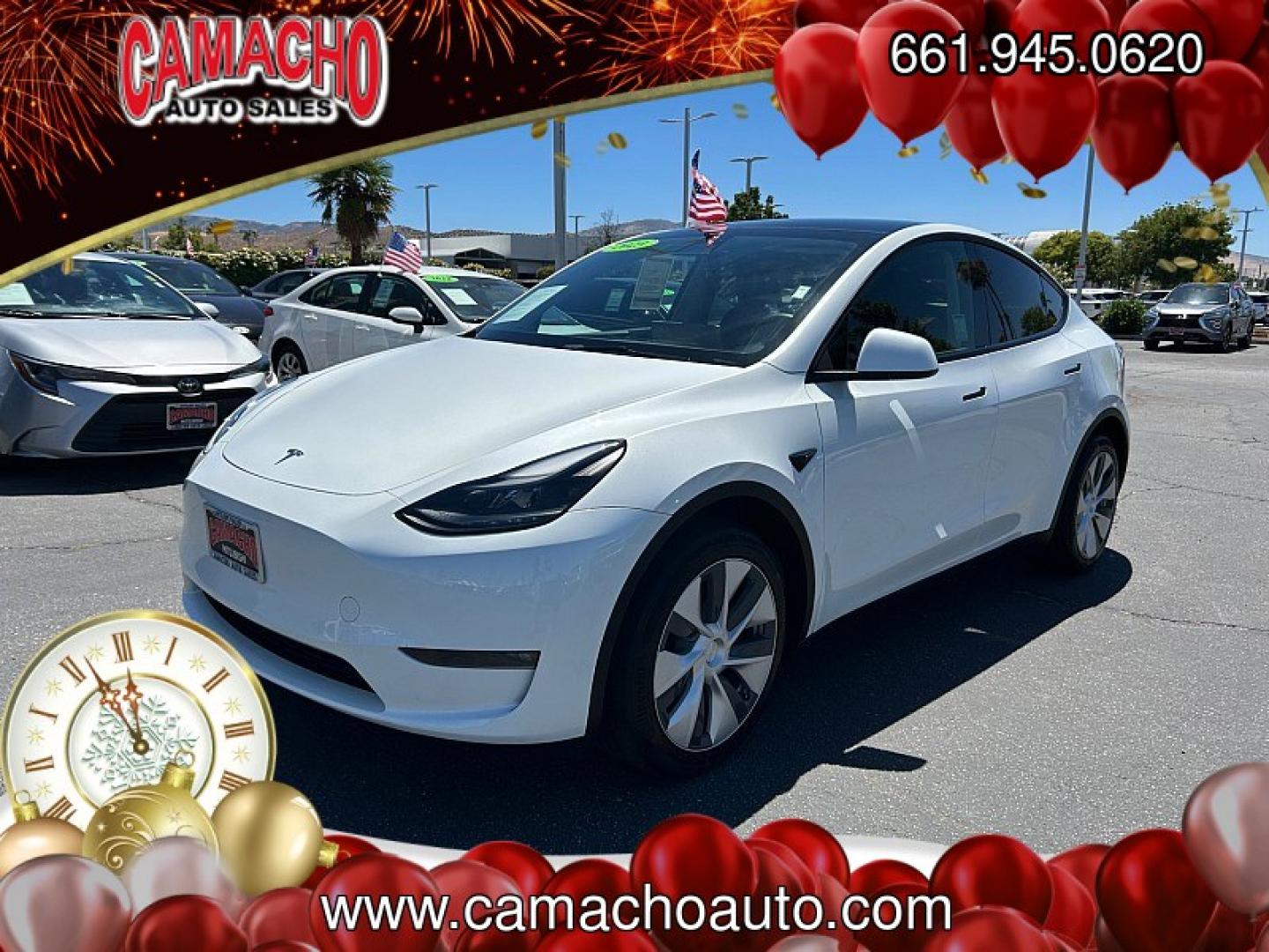 2023 White Tesla Model Y (7SAYGDEE2PF) with an Dual AC Electric Motors engine, Single-Speed Fixed Gear transmission, located at 412 Auto Vista Drive, Palmdale, CA, 93551, (661) 945-0620, 34.592636, -118.136681- Photo#6