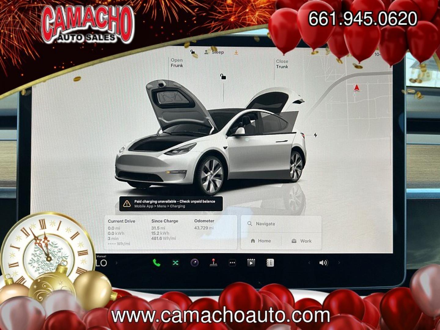 2023 White Tesla Model Y (7SAYGDEE2PF) with an Dual AC Electric Motors engine, Single-Speed Fixed Gear transmission, located at 412 Auto Vista Drive, Palmdale, CA, 93551, (661) 945-0620, 34.592636, -118.136681- Photo#20