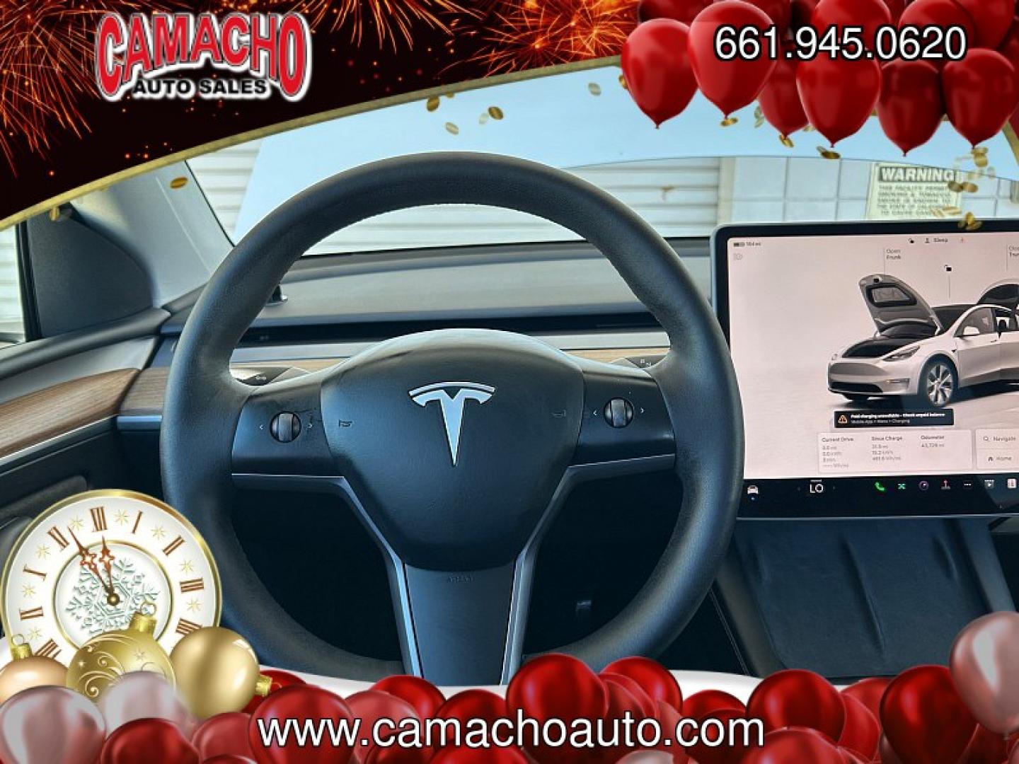 2023 White Tesla Model Y (7SAYGDEE2PF) with an Dual AC Electric Motors engine, Single-Speed Fixed Gear transmission, located at 412 Auto Vista Drive, Palmdale, CA, 93551, (661) 945-0620, 34.592636, -118.136681- Photo#21