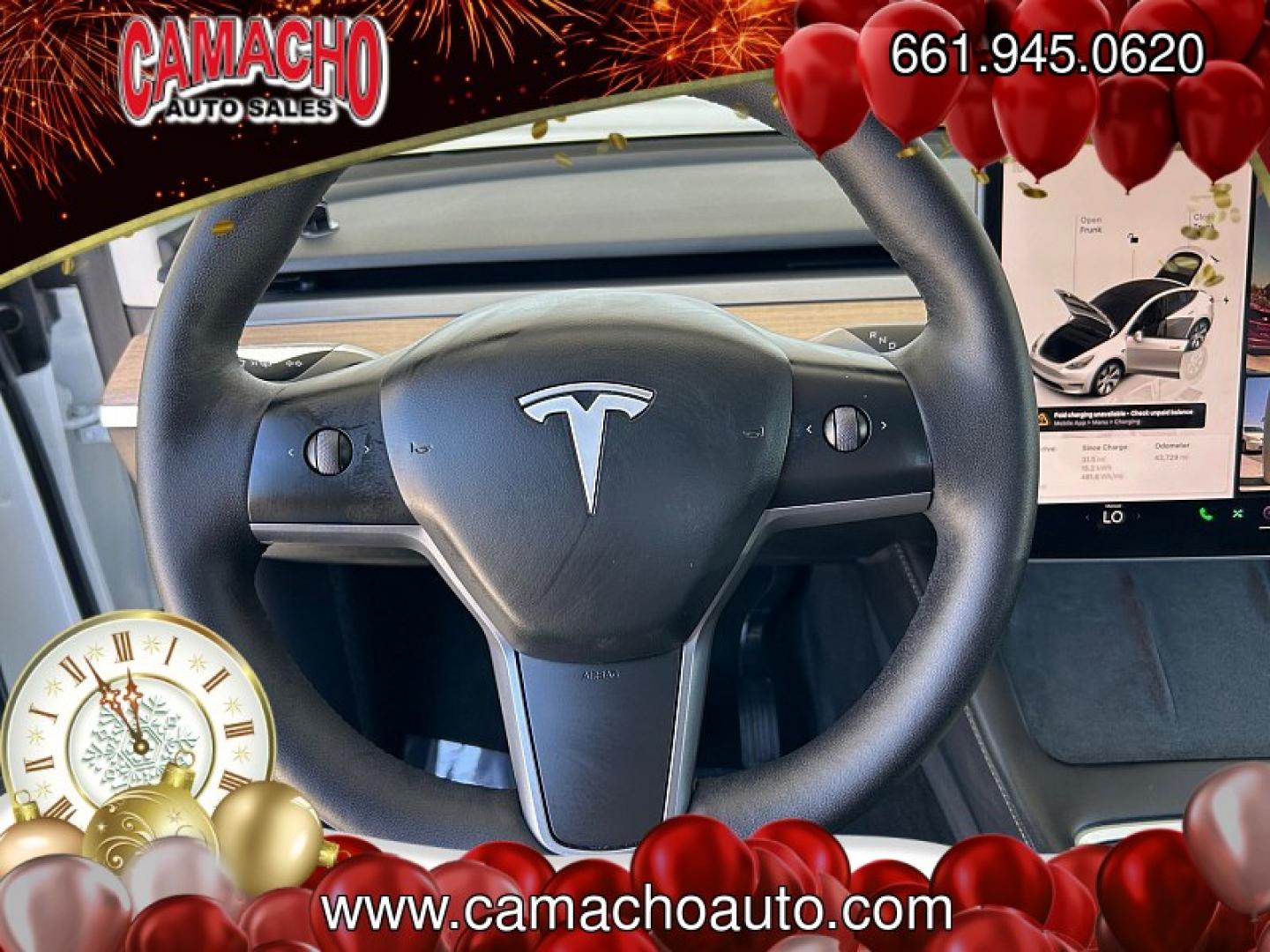 2023 White Tesla Model Y (7SAYGDEE2PF) with an Dual AC Electric Motors engine, Single-Speed Fixed Gear transmission, located at 412 Auto Vista Drive, Palmdale, CA, 93551, (661) 945-0620, 34.592636, -118.136681- Photo#27