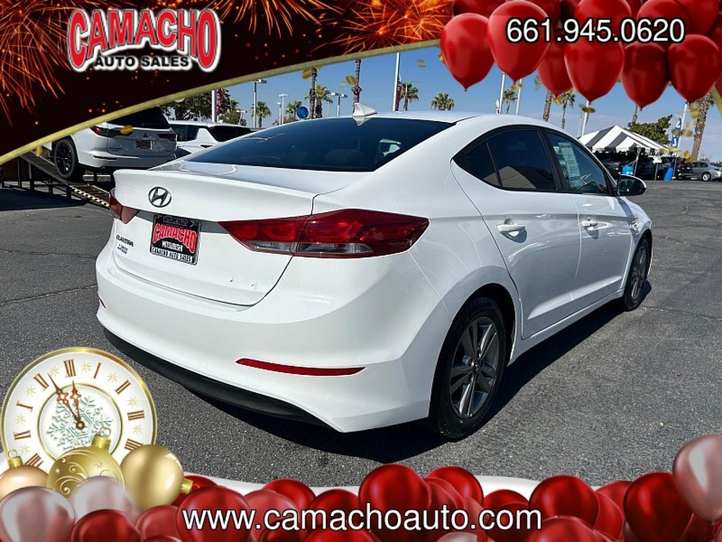 2017 White Hyundai Elantra (5NPD84LF8HH) with an 4-Cyl 2.0 Liter engine, Auto 6-Spd Shiftronic transmission, located at 412 Auto Vista Drive, Palmdale, CA, 93551, (661) 945-0620, 34.592636, -118.136681- Photo#2