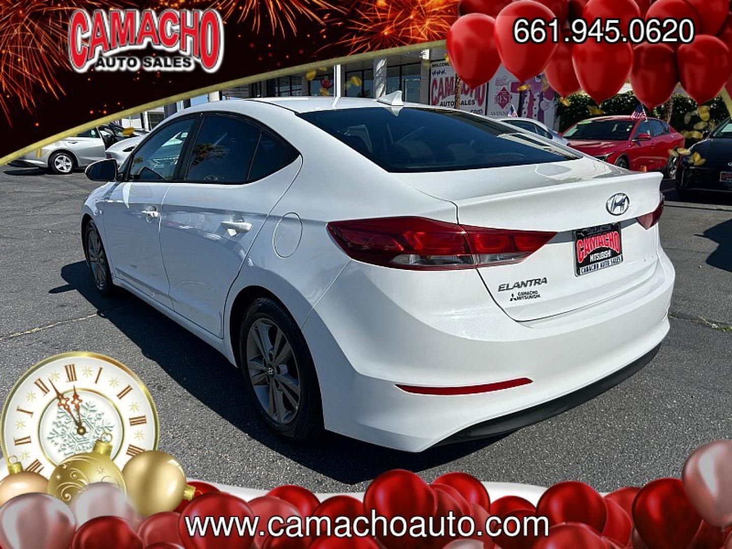 2017 White Hyundai Elantra (5NPD84LF8HH) with an 4-Cyl 2.0 Liter engine, Auto 6-Spd Shiftronic transmission, located at 412 Auto Vista Drive, Palmdale, CA, 93551, (661) 945-0620, 34.592636, -118.136681- Photo#4