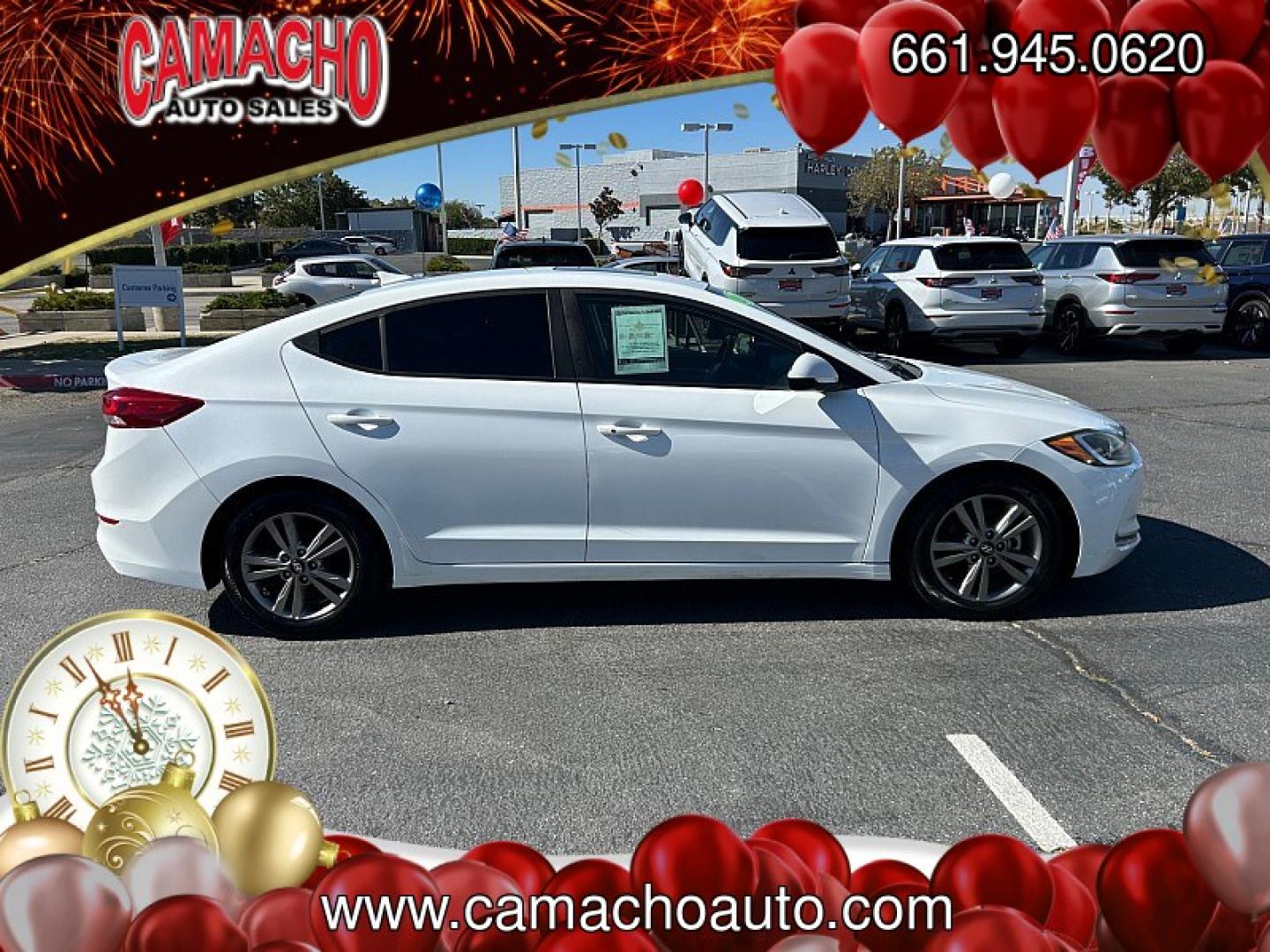 2017 White Hyundai Elantra (5NPD84LF8HH) with an 4-Cyl 2.0 Liter engine, Auto 6-Spd Shiftronic transmission, located at 412 Auto Vista Drive, Palmdale, CA, 93551, (661) 945-0620, 34.592636, -118.136681- Photo#10