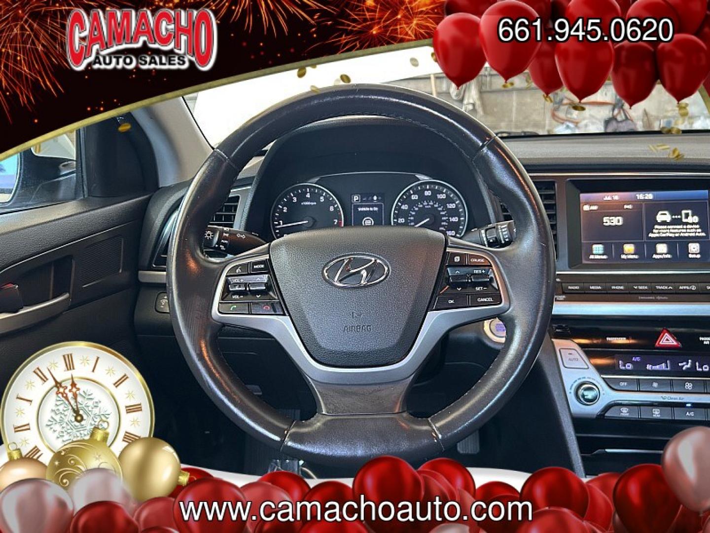 2017 White Hyundai Elantra (5NPD84LF8HH) with an 4-Cyl 2.0 Liter engine, Auto 6-Spd Shiftronic transmission, located at 412 Auto Vista Drive, Palmdale, CA, 93551, (661) 945-0620, 34.592636, -118.136681- Photo#19