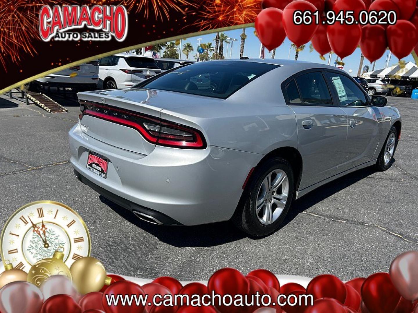 2022 Silver Dodge Charger (2C3CDXBG5NH) with an V6 3.6 Liter engine, Automatic 8-Spd w/AutoStick transmission, located at 412 Auto Vista Drive, Palmdale, CA, 93551, (661) 945-0620, 34.592636, -118.136681- Photo#1
