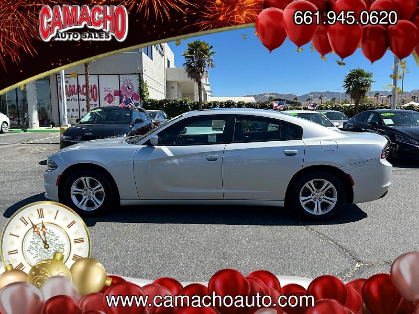 2022 Silver Dodge Charger (2C3CDXBG5NH) with an V6 3.6 Liter engine, Automatic 8-Spd w/AutoStick transmission, located at 412 Auto Vista Drive, Palmdale, CA, 93551, (661) 945-0620, 34.592636, -118.136681- Photo#4