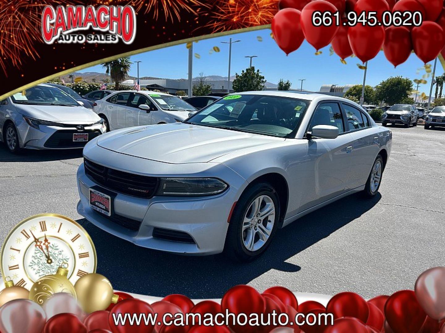 2022 Silver Dodge Charger (2C3CDXBG5NH) with an V6 3.6 Liter engine, Automatic 8-Spd w/AutoStick transmission, located at 412 Auto Vista Drive, Palmdale, CA, 93551, (661) 945-0620, 34.592636, -118.136681- Photo#5