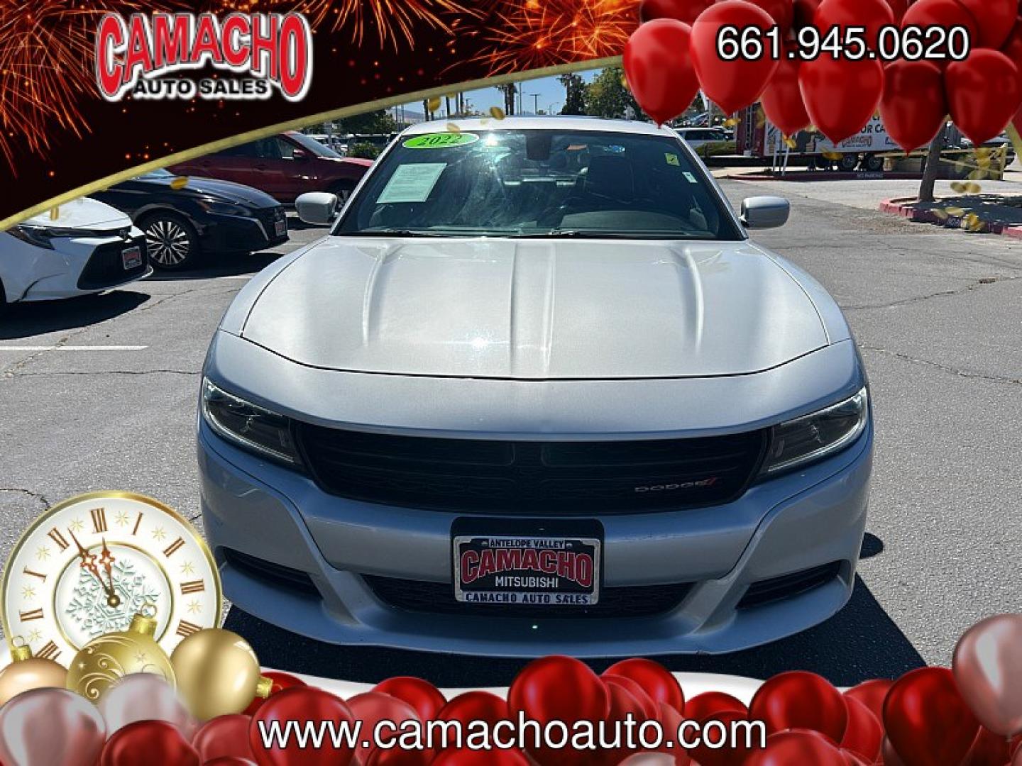 2022 Silver Dodge Charger (2C3CDXBG5NH) with an V6 3.6 Liter engine, Automatic 8-Spd w/AutoStick transmission, located at 412 Auto Vista Drive, Palmdale, CA, 93551, (661) 945-0620, 34.592636, -118.136681- Photo#6