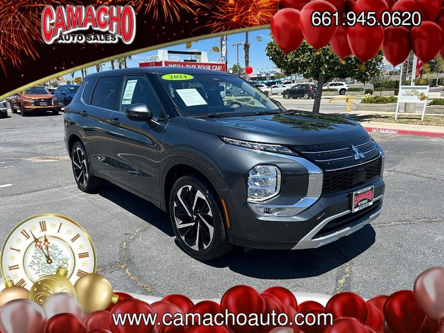 2024 Silver Mitsubishi Outlander (JA4J3VA83RZ) with an 4-Cyl 2.5 Liter engine, Automatic CVT transmission, located at 412 Auto Vista Drive, Palmdale, CA, 93551, (661) 945-0620, 34.592636, -118.136681- Photo#0