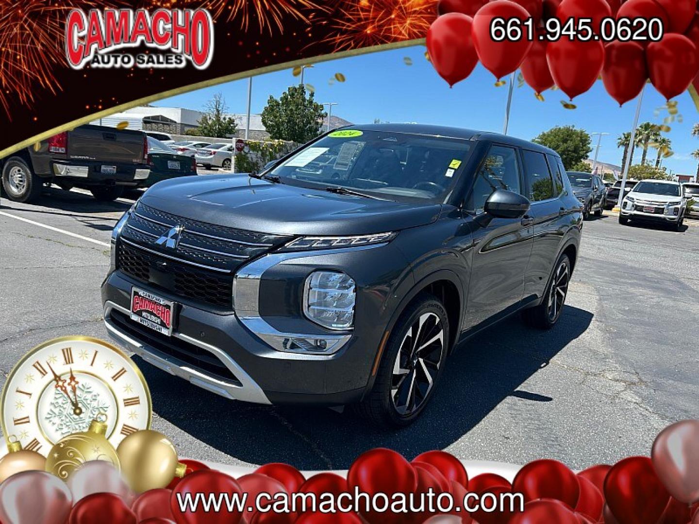 2024 Silver Mitsubishi Outlander (JA4J3VA83RZ) with an 4-Cyl 2.5 Liter engine, Automatic CVT transmission, located at 412 Auto Vista Drive, Palmdale, CA, 93551, (661) 945-0620, 34.592636, -118.136681- Photo#2