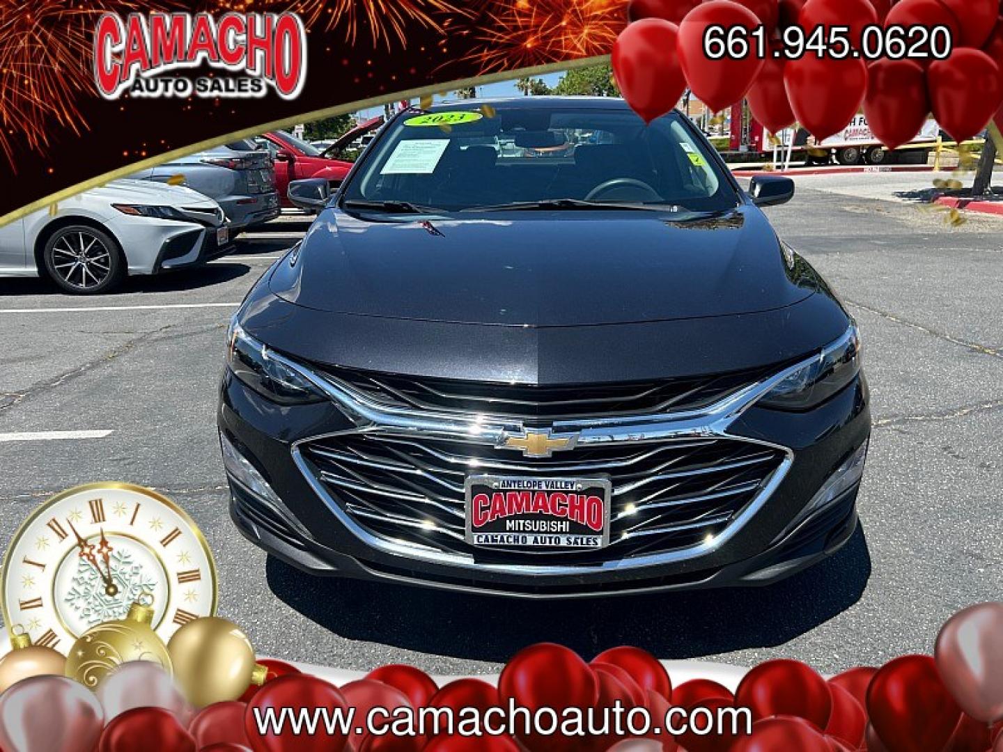 2023 Gray Chevrolet Malibu (1G1ZD5ST1PF) with an 4-Cyl Turbo 1.5 Liter engine, Automatic CVT transmission, located at 412 Auto Vista Drive, Palmdale, CA, 93551, (661) 945-0620, 34.592636, -118.136681- Photo#1