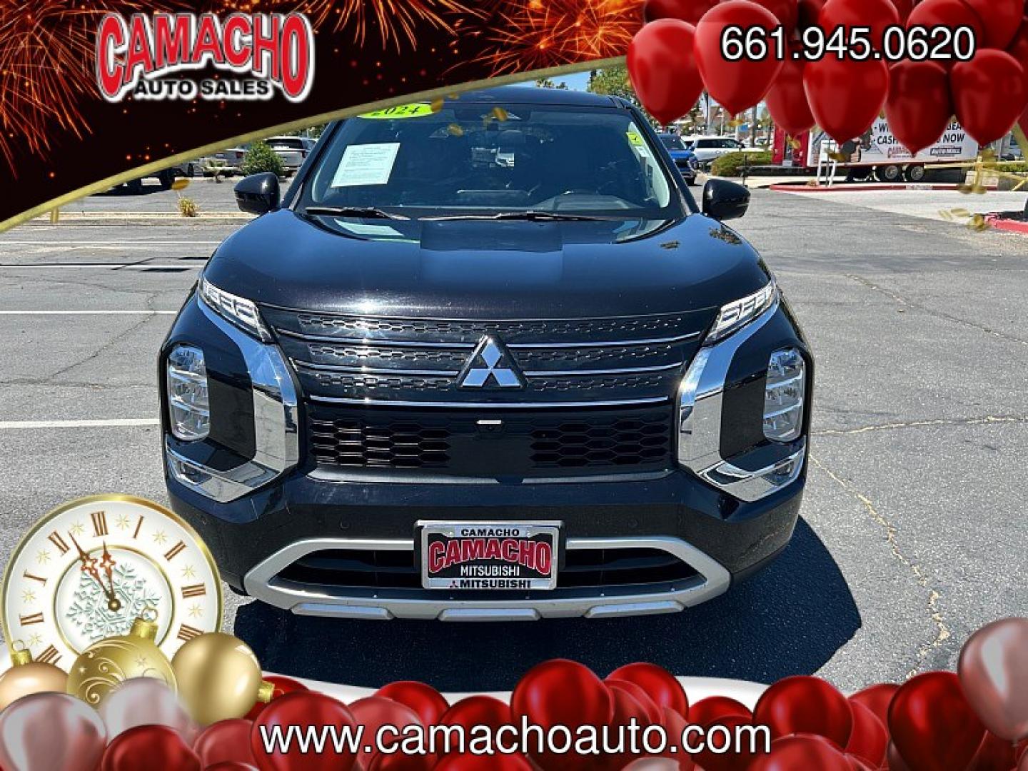 2024 Black Mitsubishi Outlander (JA4J3VA85RZ) with an 4-Cyl 2.5 Liter engine, Automatic CVT transmission, located at 412 Auto Vista Drive, Palmdale, CA, 93551, (661) 945-0620, 34.592636, -118.136681- Photo#1