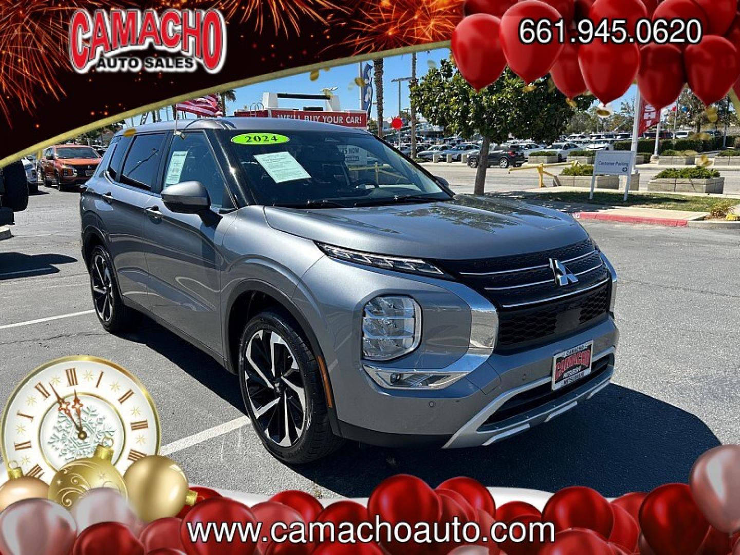 2024 Gray Mitsubishi Outlander (JA4J3VA87RZ) with an 4-Cyl 2.5 Liter engine, Automatic CVT transmission, located at 412 Auto Vista Drive, Palmdale, CA, 93551, (661) 945-0620, 34.592636, -118.136681- Photo#0