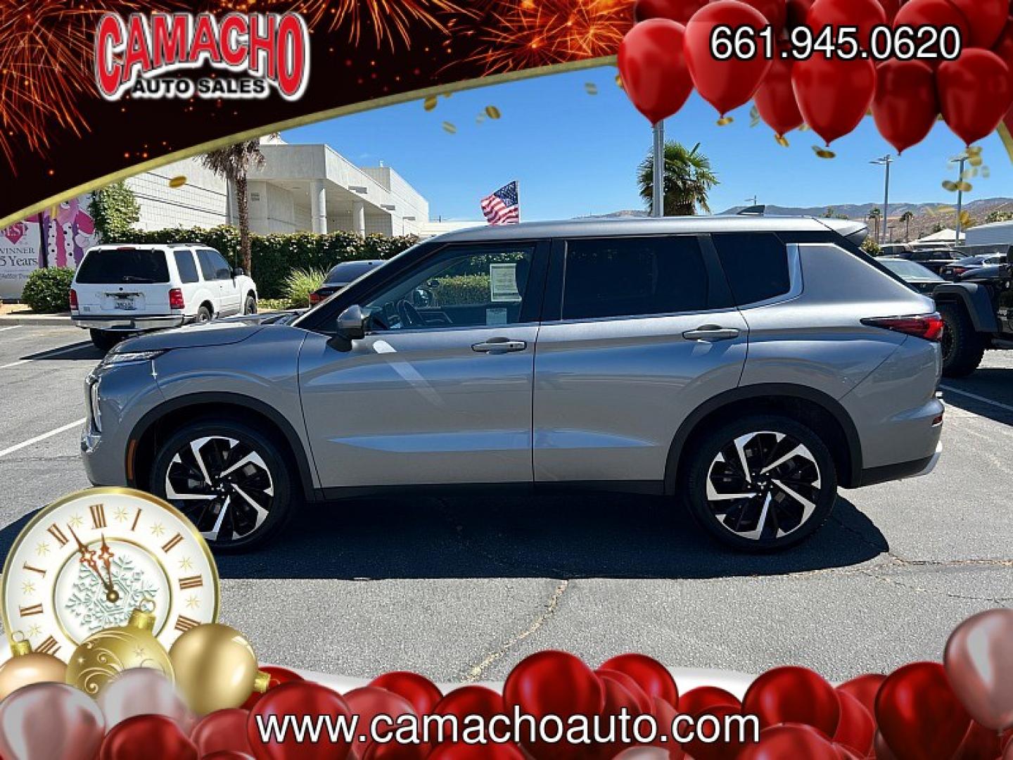 2024 Gray Mitsubishi Outlander (JA4J3VA87RZ) with an 4-Cyl 2.5 Liter engine, Automatic CVT transmission, located at 412 Auto Vista Drive, Palmdale, CA, 93551, (661) 945-0620, 34.592636, -118.136681- Photo#3