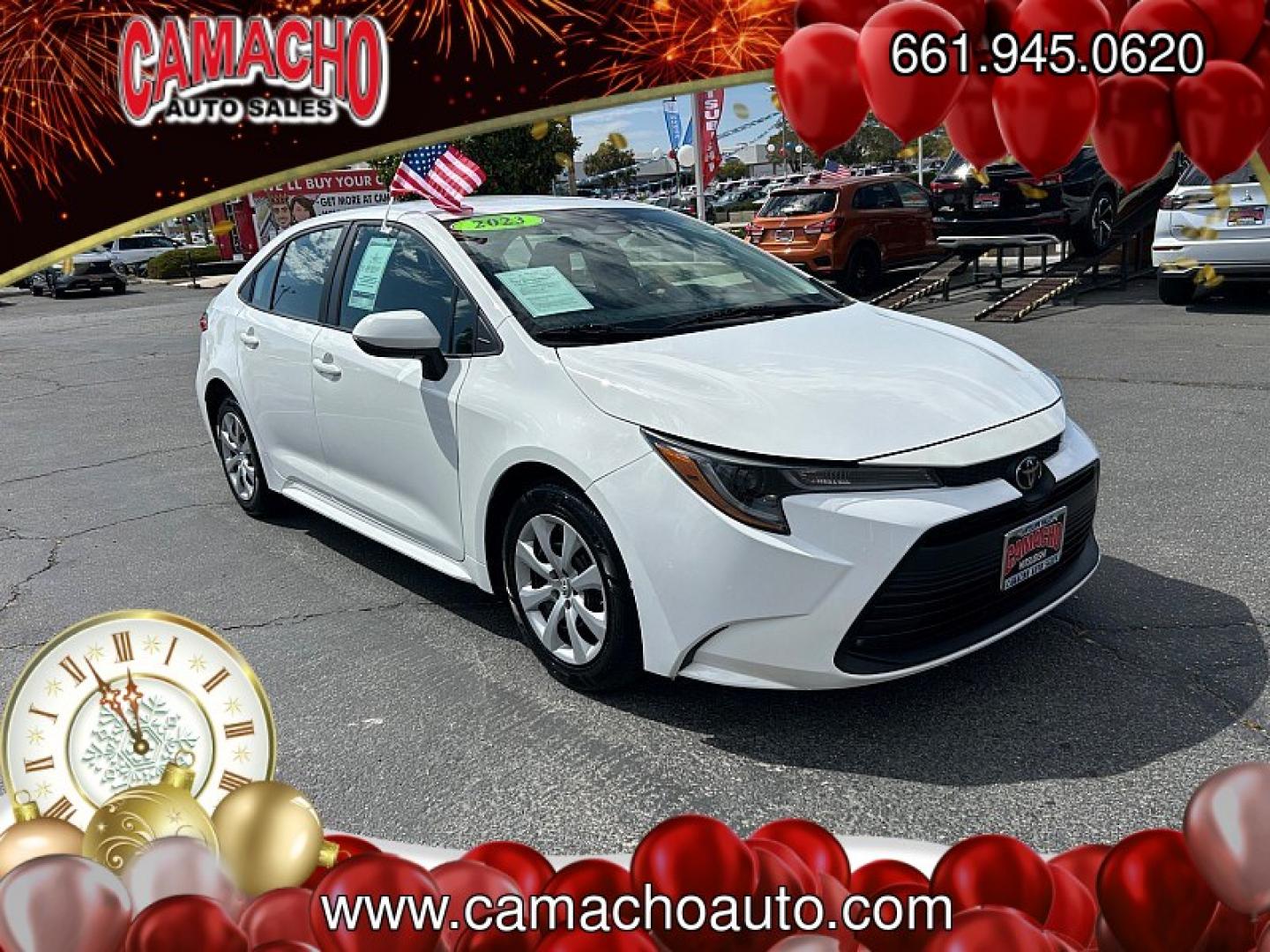 2023 White Toyota Corolla (5YFB4MDE6PP) with an 4-Cyl 2.0 Liter engine, Automatic CVT transmission, located at 412 Auto Vista Drive, Palmdale, CA, 93551, (661) 945-0620, 34.592636, -118.136681- Photo#0