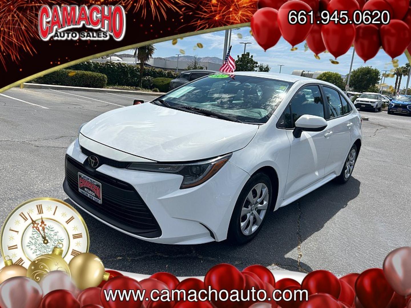 2023 White Toyota Corolla (5YFB4MDE6PP) with an 4-Cyl 2.0 Liter engine, Automatic CVT transmission, located at 412 Auto Vista Drive, Palmdale, CA, 93551, (661) 945-0620, 34.592636, -118.136681- Photo#2