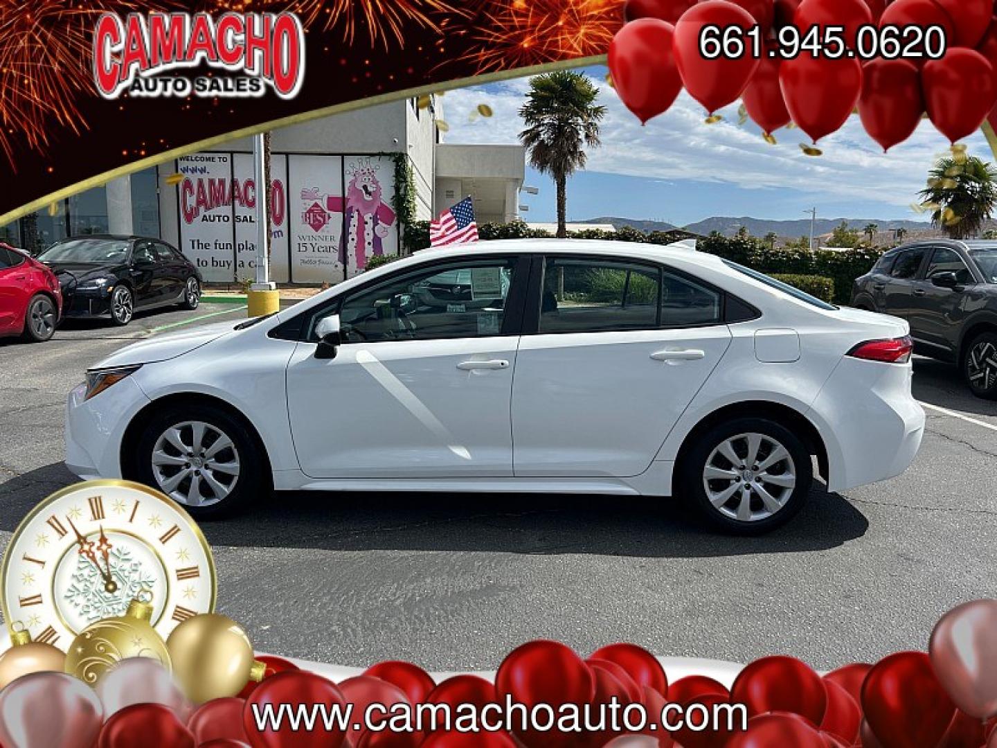 2023 White Toyota Corolla (5YFB4MDE6PP) with an 4-Cyl 2.0 Liter engine, Automatic CVT transmission, located at 412 Auto Vista Drive, Palmdale, CA, 93551, (661) 945-0620, 34.592636, -118.136681- Photo#3