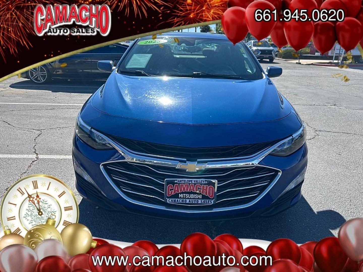 2023 Blue Chevrolet Malibu (1G1ZD5ST1PF) with an 4-Cyl Turbo 1.5 Liter engine, Automatic CVT transmission, located at 412 Auto Vista Drive, Palmdale, CA, 93551, (661) 945-0620, 34.592636, -118.136681- Photo#1