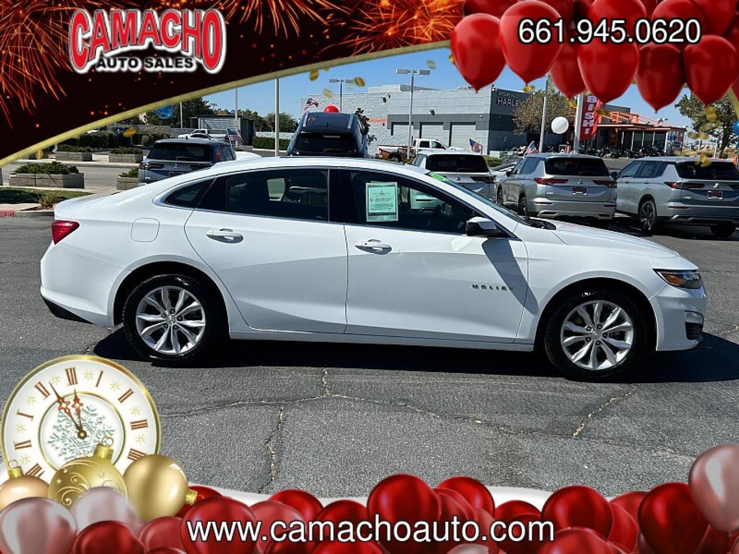 2023 White Chevrolet Malibu (1G1ZD5ST5PF) with an 4-Cyl Turbo 1.5 Liter engine, Automatic CVT transmission, located at 412 Auto Vista Drive, Palmdale, CA, 93551, (661) 945-0620, 34.592636, -118.136681- Photo#5