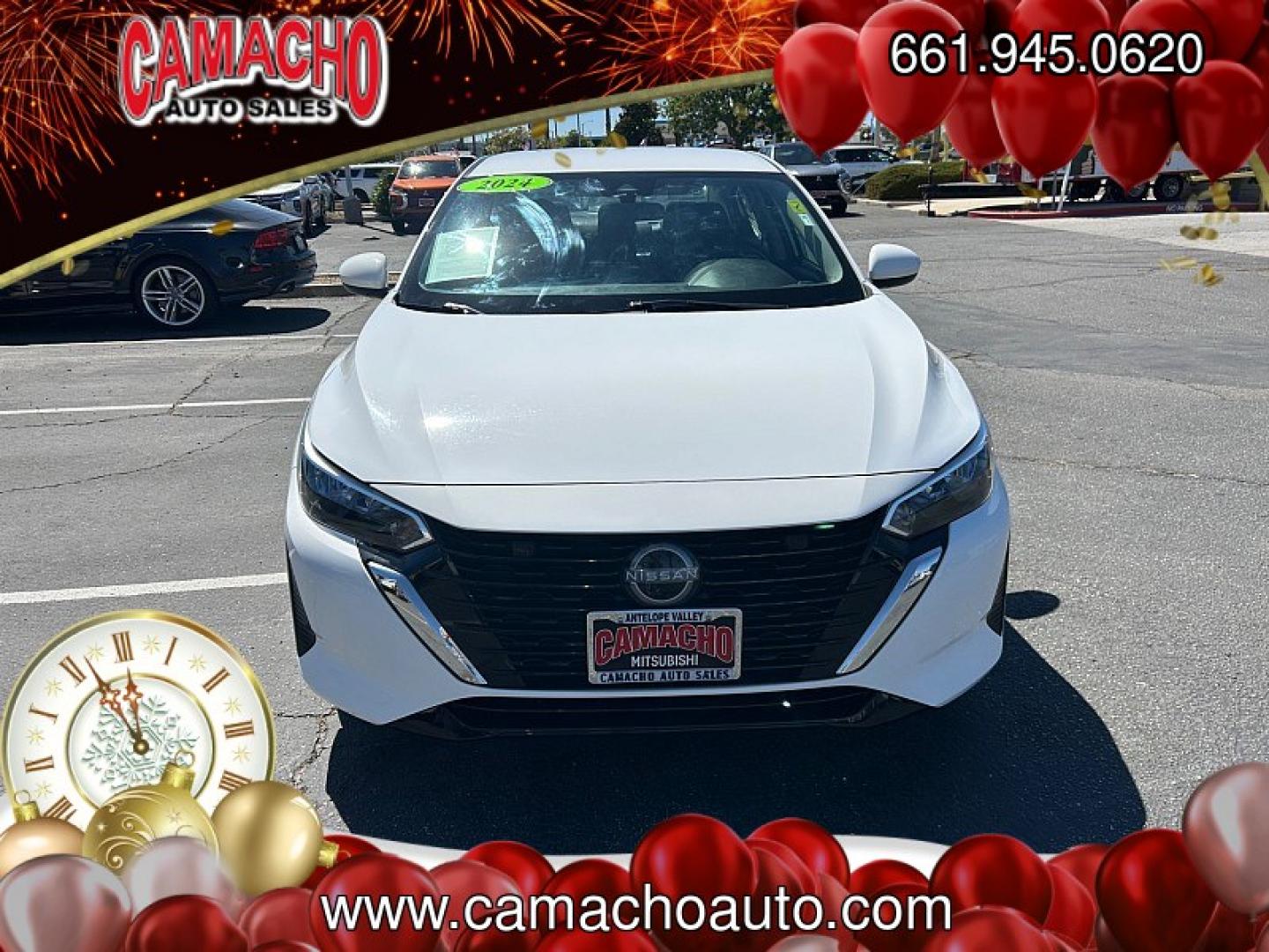 2024 White Nissan Sentra (3N1AB8CV3RY) with an 4-Cyl 2.0 Liter engine, Automatic CVT w/Xtronic transmission, located at 412 Auto Vista Drive, Palmdale, CA, 93551, (661) 945-0620, 34.592636, -118.136681- Photo#1