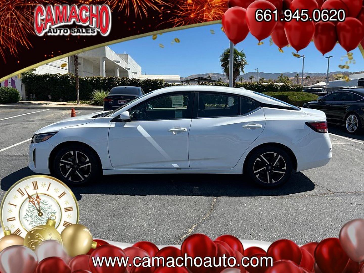 2024 White Nissan Sentra (3N1AB8CV3RY) with an 4-Cyl 2.0 Liter engine, Automatic CVT w/Xtronic transmission, located at 412 Auto Vista Drive, Palmdale, CA, 93551, (661) 945-0620, 34.592636, -118.136681- Photo#3