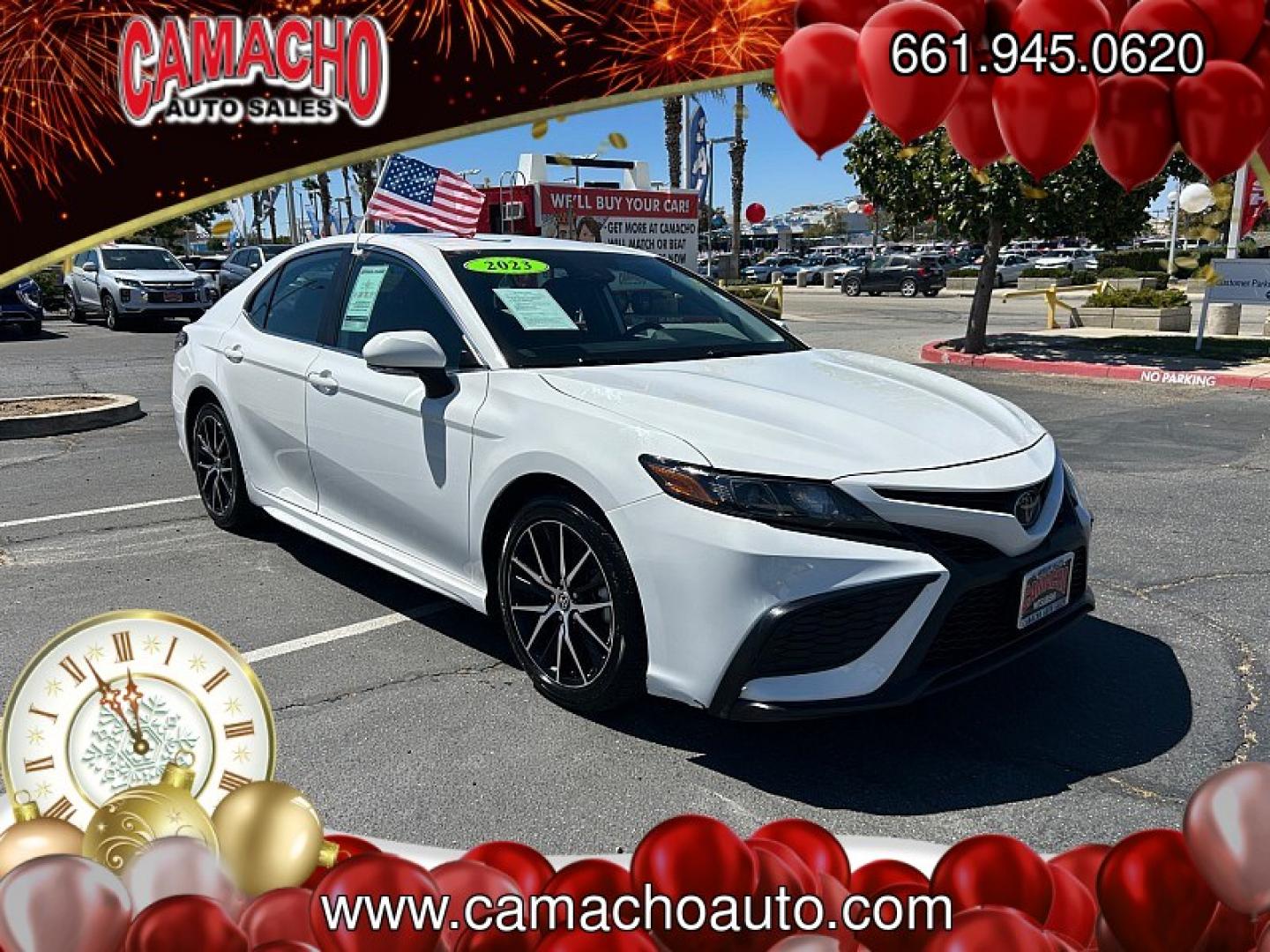 2023 White Toyota Camry (4T1G11AK5PU) with an 4-Cyl 2.5 Liter engine, Automatic 8-Spd w/Sequential Shift transmission, located at 412 Auto Vista Drive, Palmdale, CA, 93551, (661) 945-0620, 34.592636, -118.136681- Photo#0