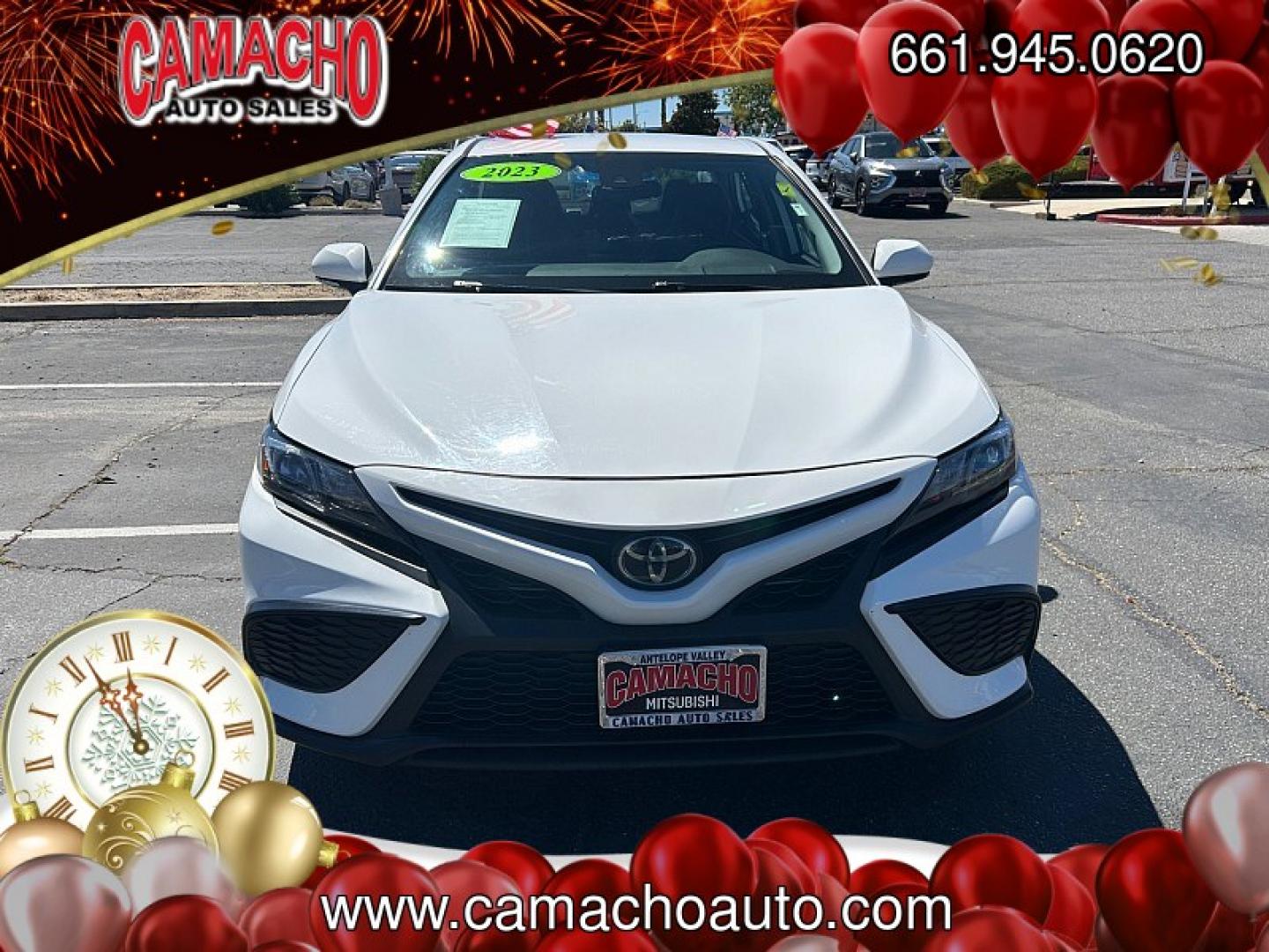 2023 White Toyota Camry (4T1G11AK5PU) with an 4-Cyl 2.5 Liter engine, Automatic 8-Spd w/Sequential Shift transmission, located at 412 Auto Vista Drive, Palmdale, CA, 93551, (661) 945-0620, 34.592636, -118.136681- Photo#1
