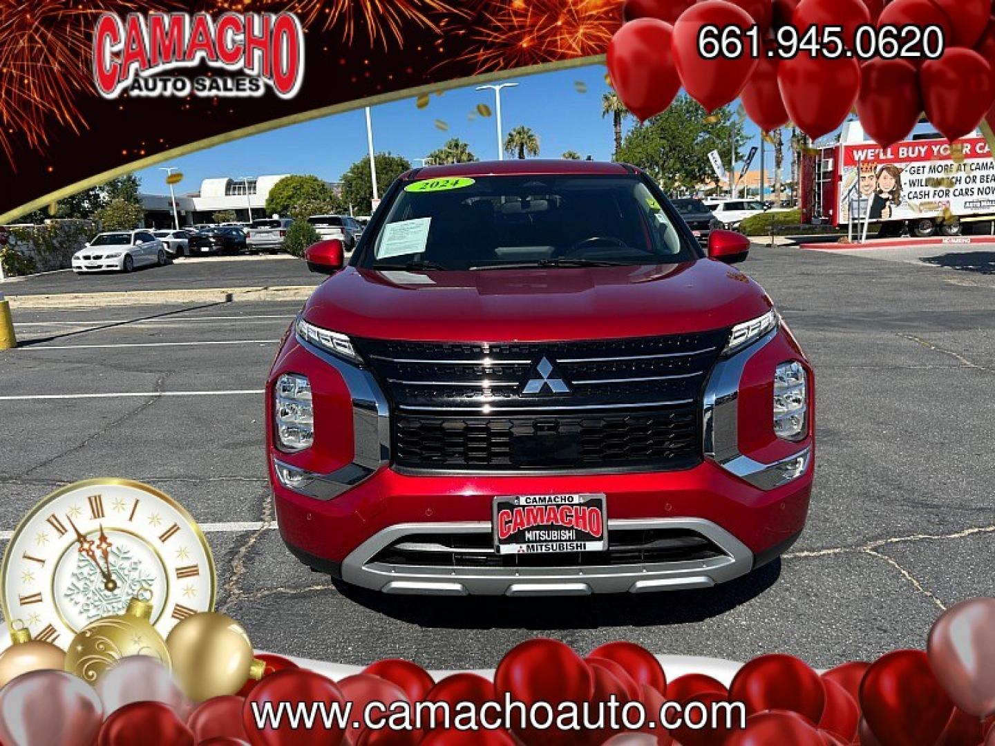 2024 Red Mitsubishi Outlander (JA4J3VA88RZ) with an 4-Cyl 2.5 Liter engine, Automatic CVT transmission, located at 412 Auto Vista Drive, Palmdale, CA, 93551, (661) 945-0620, 34.592636, -118.136681- Photo#1