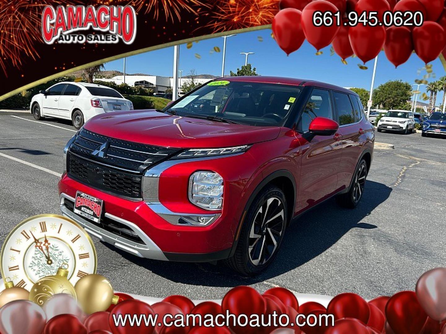 2024 Red Mitsubishi Outlander (JA4J3VA88RZ) with an 4-Cyl 2.5 Liter engine, Automatic CVT transmission, located at 412 Auto Vista Drive, Palmdale, CA, 93551, (661) 945-0620, 34.592636, -118.136681- Photo#3