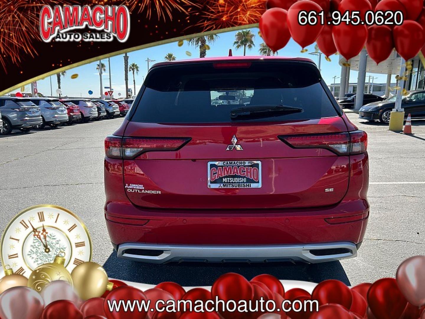 2024 Red Mitsubishi Outlander (JA4J3VA88RZ) with an 4-Cyl 2.5 Liter engine, Automatic CVT transmission, located at 412 Auto Vista Drive, Palmdale, CA, 93551, (661) 945-0620, 34.592636, -118.136681- Photo#2