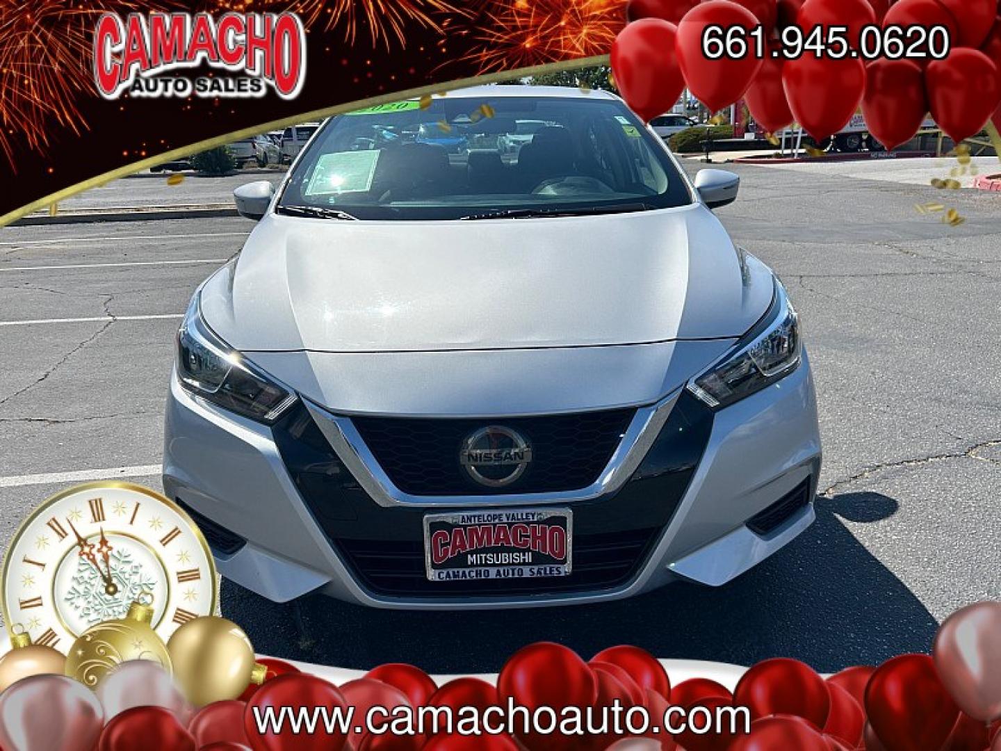 2020 Silver Nissan Versa (3N1CN8EV6LL) with an 4-Cyl 1.6 Liter engine, Automatic CVT w/Xtronic transmission, located at 412 Auto Vista Drive, Palmdale, CA, 93551, (661) 945-0620, 34.592636, -118.136681- Photo#1