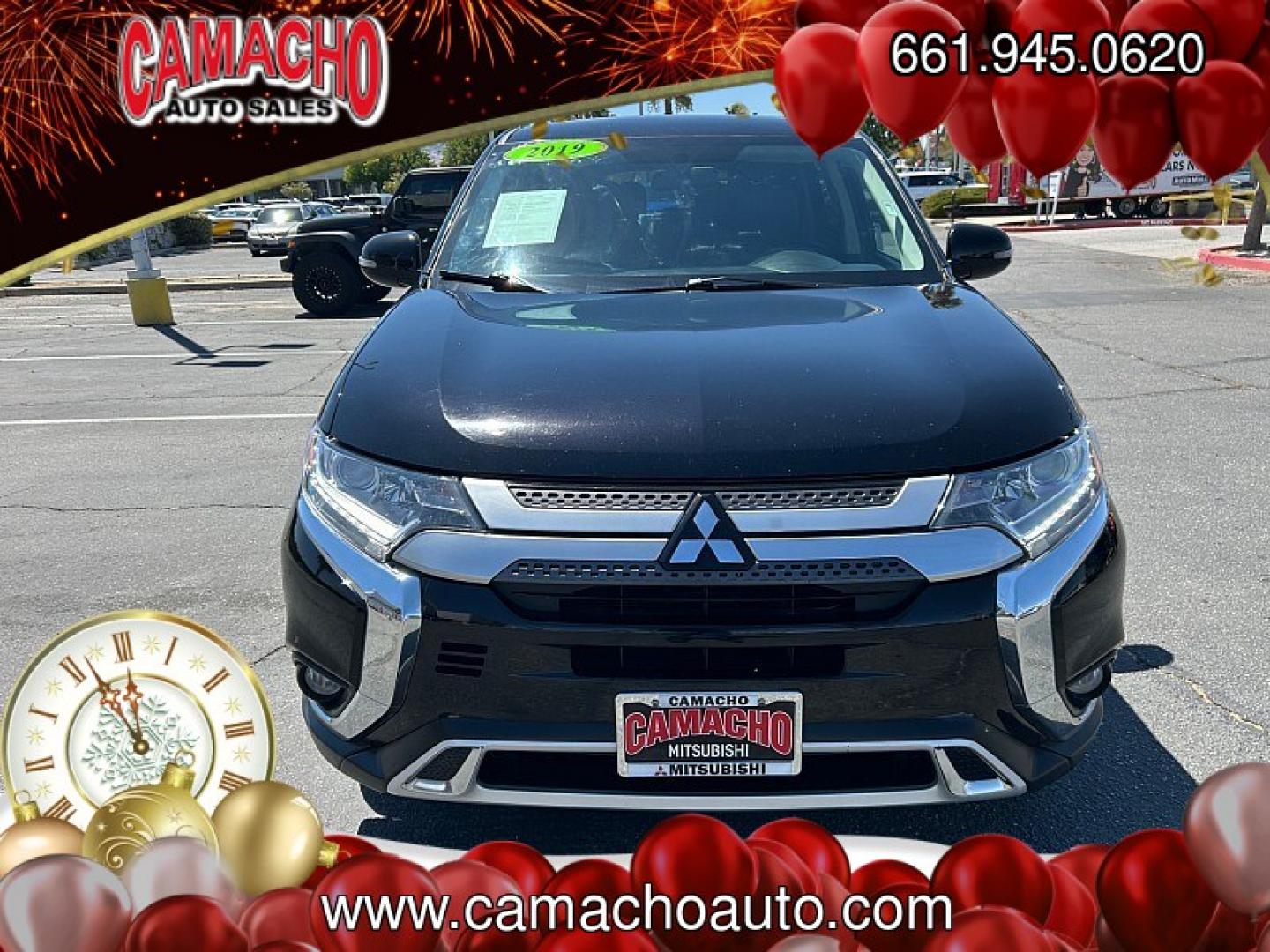 2019 Black Mitsubishi Outlander (JA4AD3A3XKZ) with an 4-Cyl 2.4 Liter engine, Automatic CVT transmission, located at 412 Auto Vista Drive, Palmdale, CA, 93551, (661) 945-0620, 34.592636, -118.136681- Photo#1