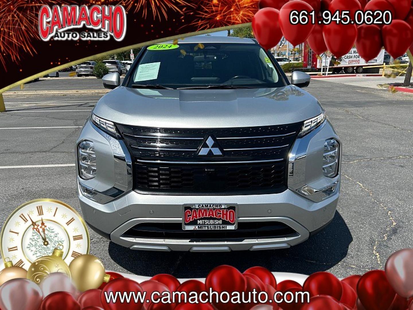 2024 Silver Mitsubishi Outlander (JA4J3VA84RZ) with an 4-Cyl 2.5 Liter engine, Automatic CVT transmission, located at 412 Auto Vista Drive, Palmdale, CA, 93551, (661) 945-0620, 34.592636, -118.136681- Photo#1