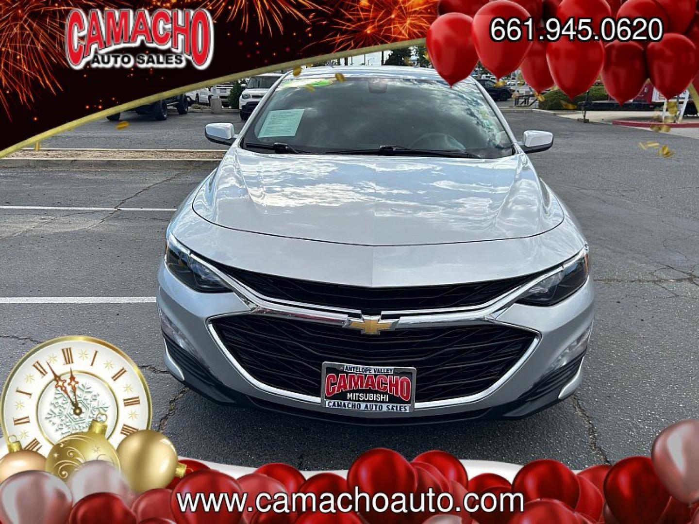 2022 silver Chevrolet Malibu (1G1ZD5ST9NF) with an 4-Cyl Turbo 1.5 Liter engine, Automatic CVT transmission, located at 412 Auto Vista Drive, Palmdale, CA, 93551, (661) 945-0620, 34.592636, -118.136681- Photo#1