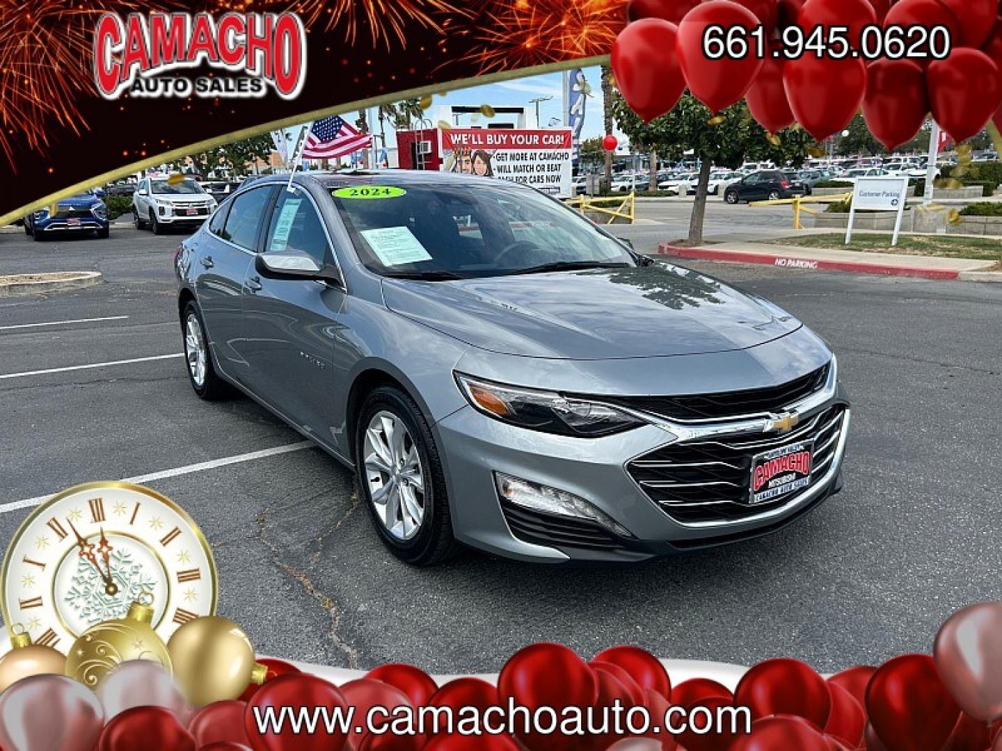 2024 Gray Chevrolet Malibu (1G1ZD5ST6RF) with an 4-Cyl Turbo 1.5 Liter engine, Automatic CVT transmission, located at 412 Auto Vista Drive, Palmdale, CA, 93551, (661) 945-0620, 34.592636, -118.136681- Photo#0