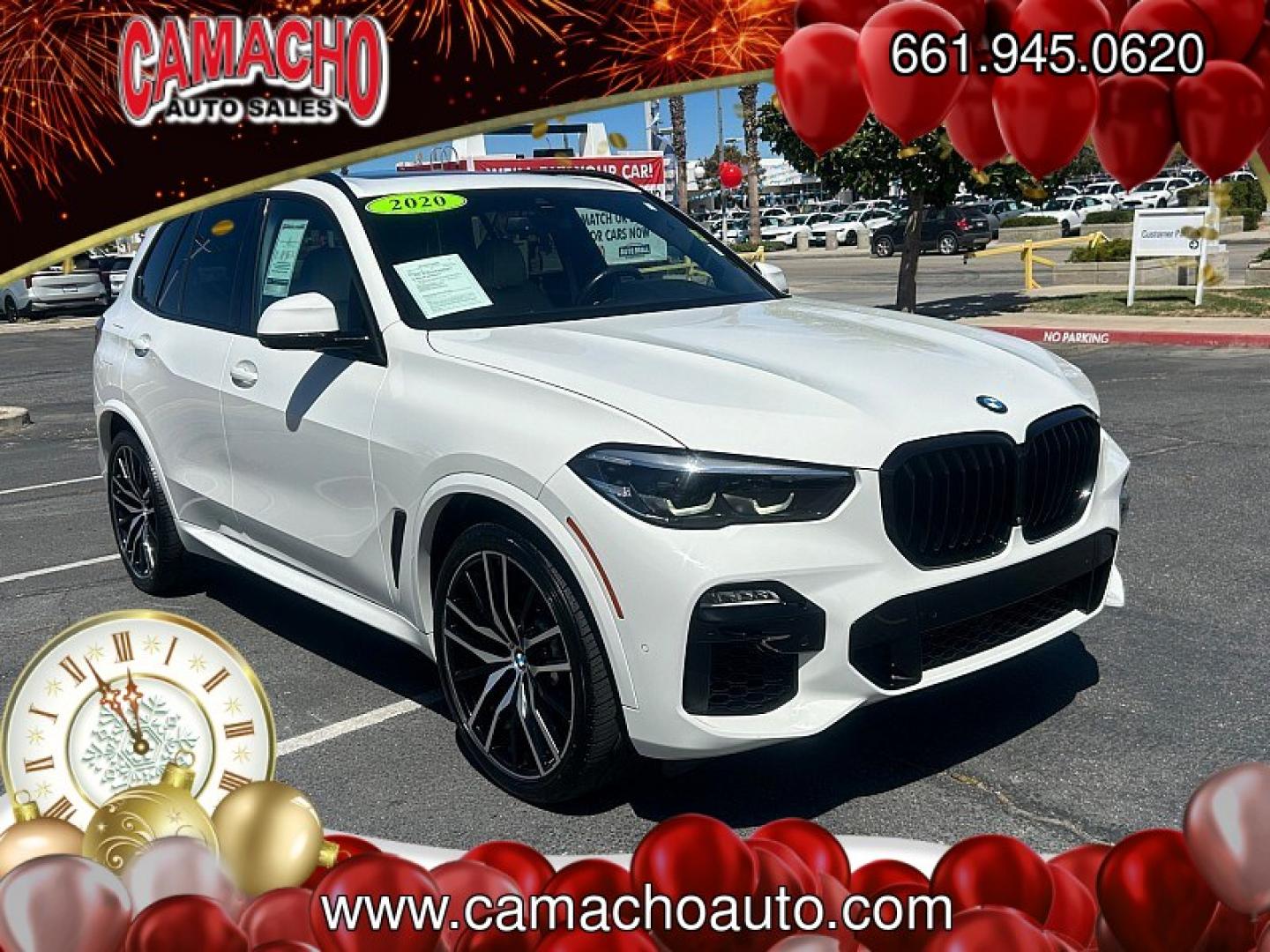 2020 White BMW X5 (5UXCR4C0XL9) with an 6-Cyl Turbo 3.0 Liter engine, Automatic 8-Spd Sport w/Steptronic Sport transmission, located at 412 Auto Vista Drive, Palmdale, CA, 93551, (661) 945-0620, 34.592636, -118.136681- Photo#0