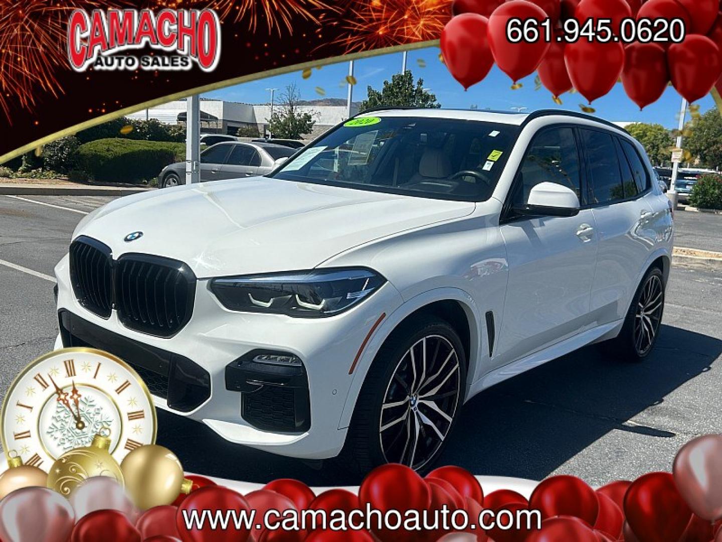 2020 White BMW X5 (5UXCR4C0XL9) with an 6-Cyl Turbo 3.0 Liter engine, Automatic 8-Spd Sport w/Steptronic Sport transmission, located at 412 Auto Vista Drive, Palmdale, CA, 93551, (661) 945-0620, 34.592636, -118.136681- Photo#2